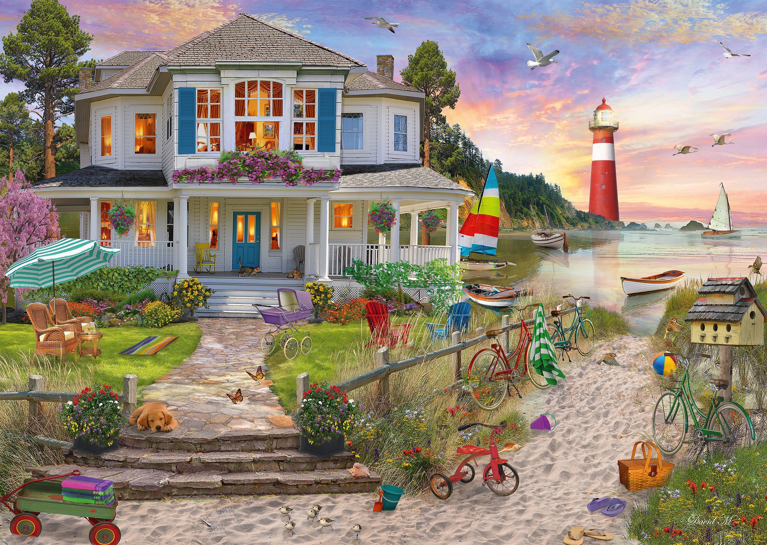 Schmidt Spiele Puzzle Das Strandhaus, 1000 günstig online kaufen