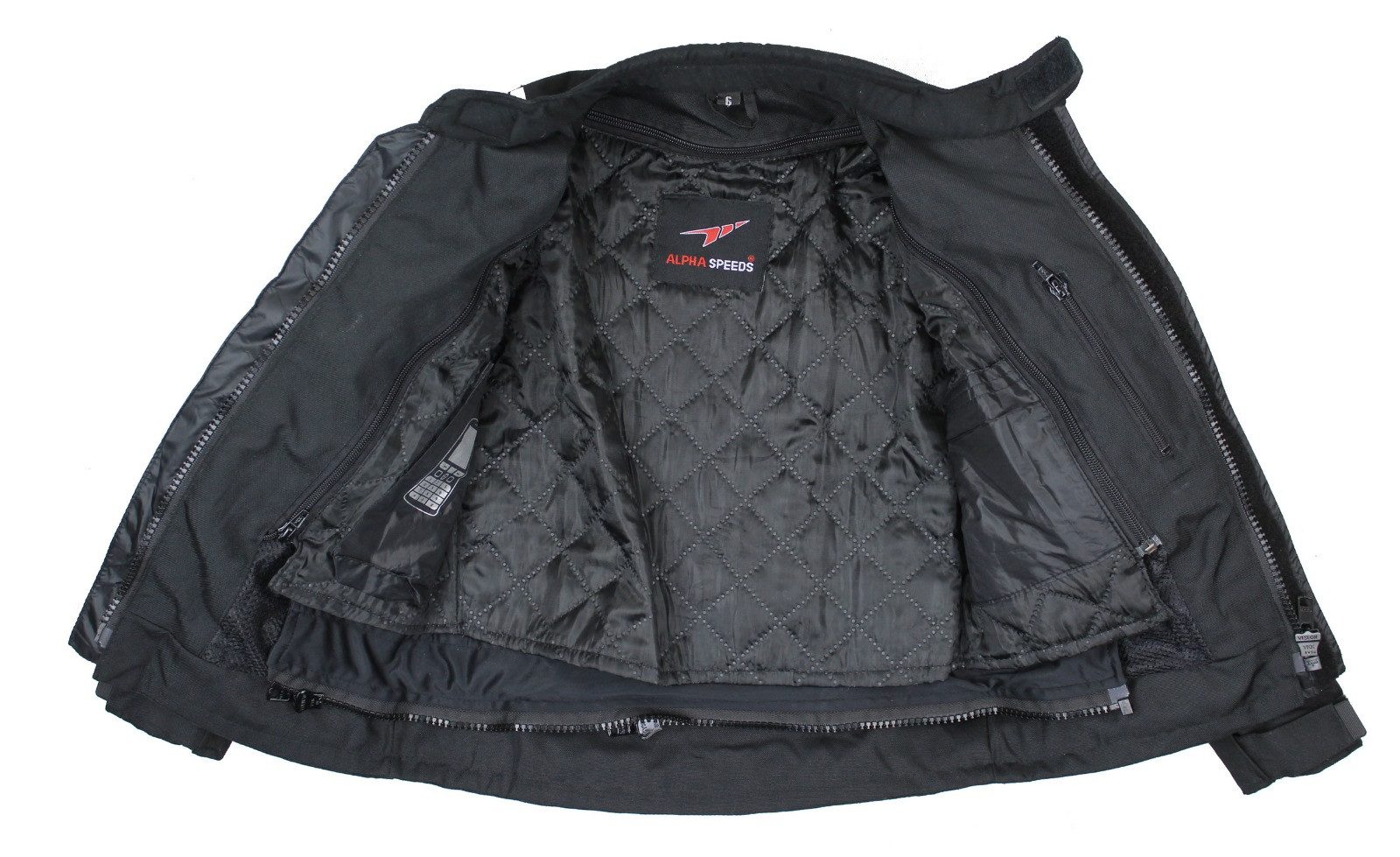 Alpha Speeds Motorradjacke Kinder Motorrad Textil Jacke Biker wasserdicht Jacke mit Protektoren Sport, Innenjacke ist trennbar: All Season, Blau – Bild 4 von 5