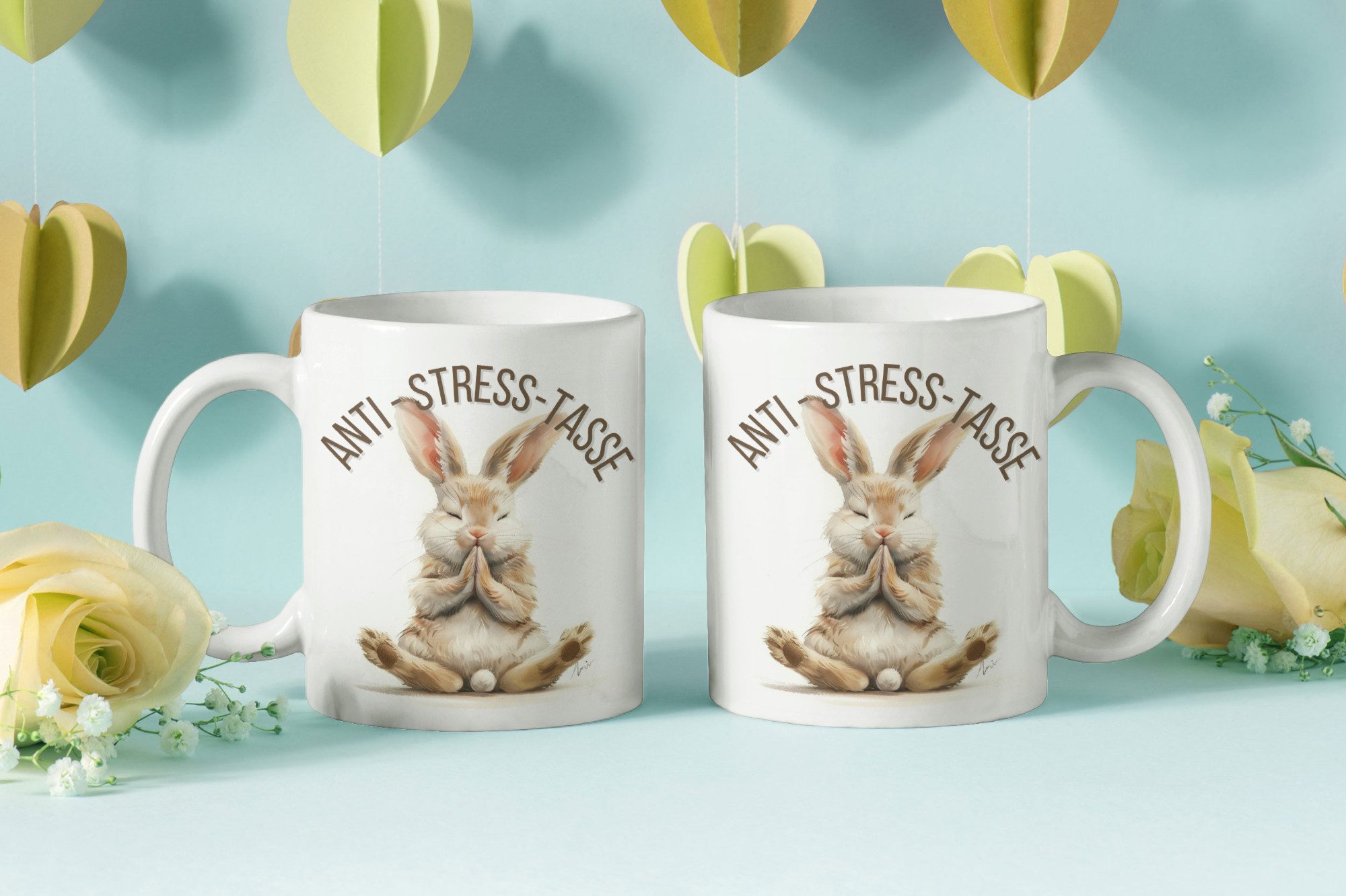 WS-Trend Tasse Anti Stress Baby Hase Häschen Kaffeetasse Teetasse Geschenkidee 325 ml, 1-tlg., Keramik