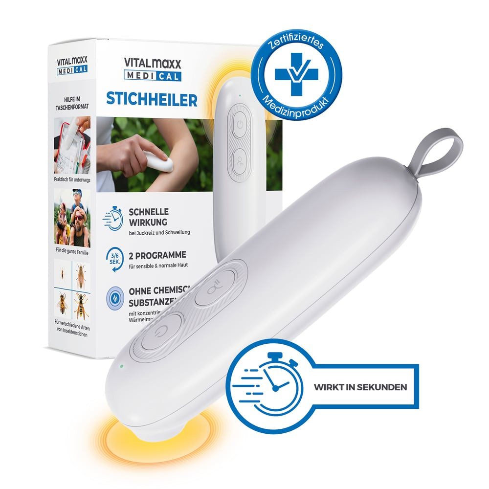 VITALmaxx Insektenstichheiler MEDICAL Stichheiler,  Medizinprodukt, Heilung Mückenstichen Moskitos Wespen lindert Schwellungen ohne Chemie