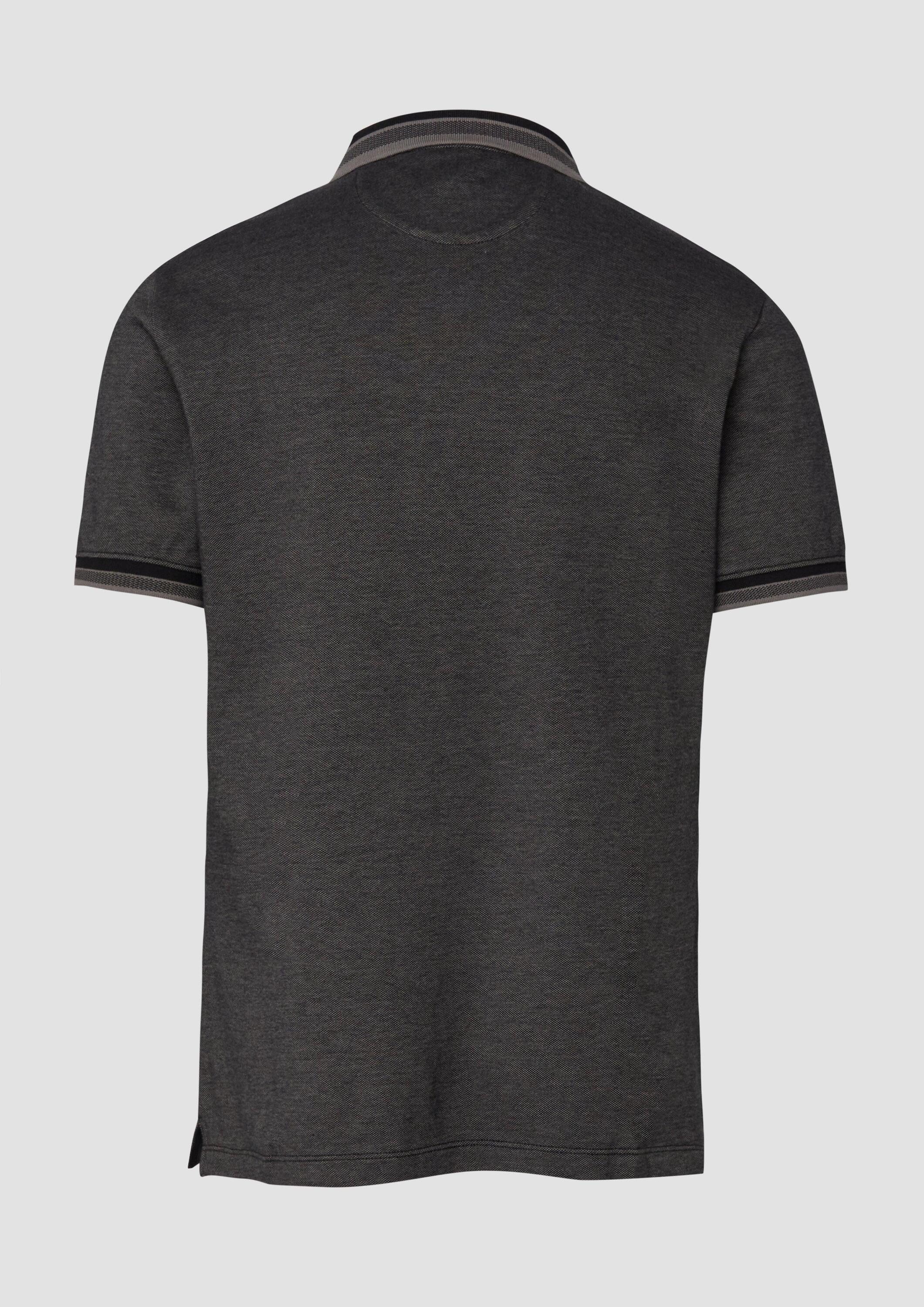 s.Oliver Kurzarmshirt Polo-Shirt Piqué-Poloshirt in Bi-color-Optik mit Brusttasche