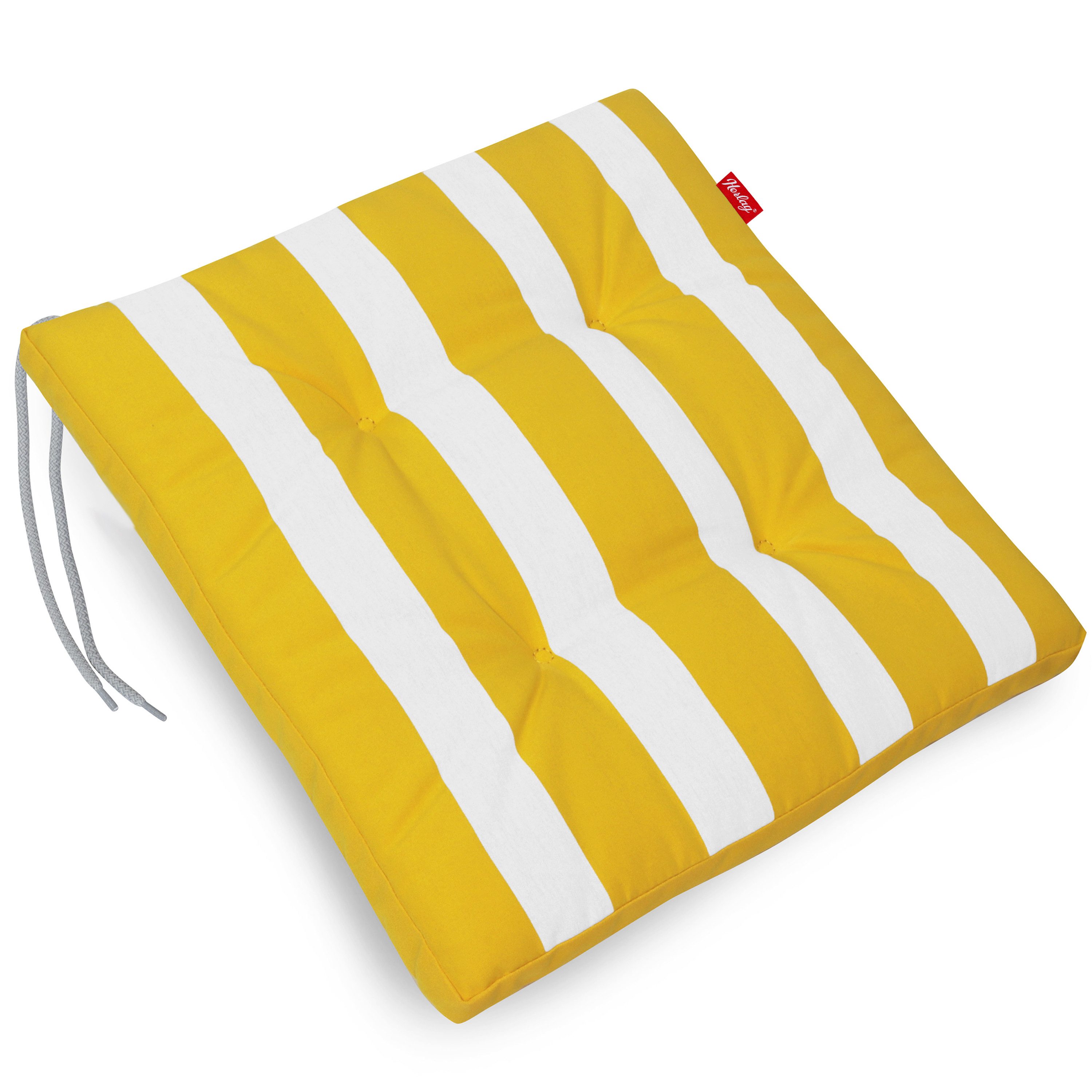 Herlag Hockerauflage Mia, Sitzauflage Hocker 50x50x5cm Gelb Gestreift