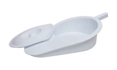Sundo Homecare Urinal Abgeschrägte Bettpfanne mit Deckel aus Kunststoff, Urinal, (1-tlg)