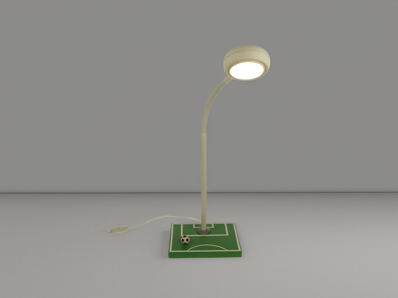 niermann LED Schreibtischlampe, LED wechselbar, Warmweiß, Kinder Leselampe Bett, Nachttisch-Lampe mit Fußball-Motiv, Höhe 37cm