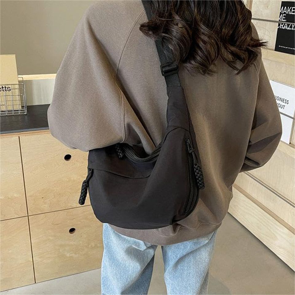 Zaewry Umhängetasche Nylon-Umhängetasche für Damen, Schultertasche, Handtasche, lässige Umhängetasche, ideal für Outdoor-Reisen