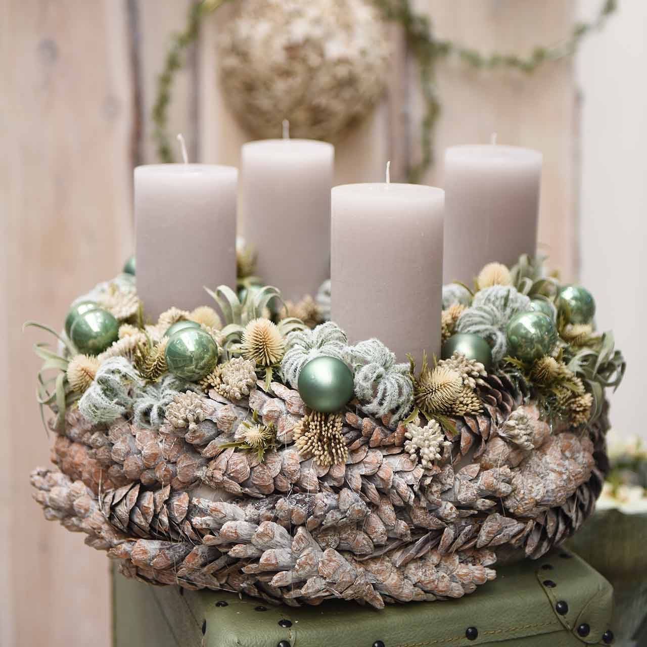 Trockenblume Weißgewaschene Strobus Zapfen 15-20cm, Deko Kiefernzapfen für, günstig online kaufen