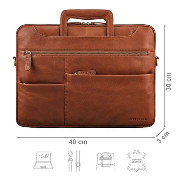 STILORD Laptoptasche "Farleigh" 15.6 Zoll Laptoptasche Leder Herren