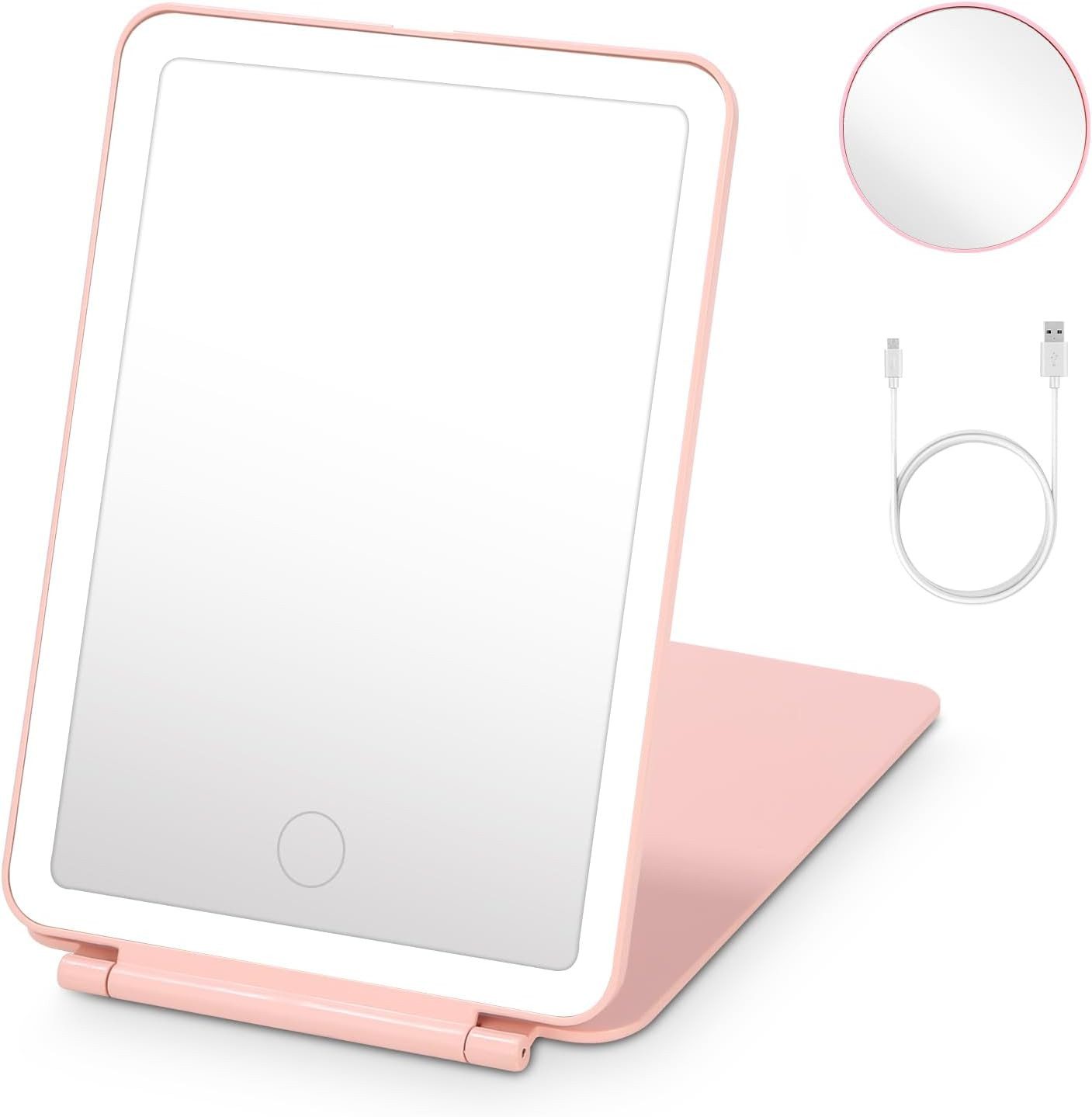 SinLaw Kosmetikspiegel Beleuchteter Schminkspiegel, Klappbarer Tischspiegel günstig online kaufen