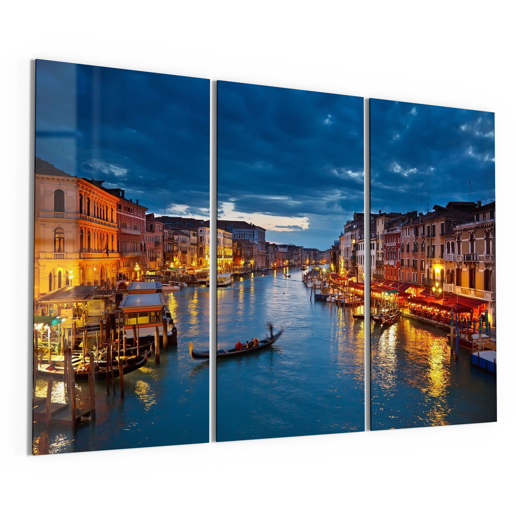 DEQORI Glasbild 'Venedigs Canal Grande', 'Venedigs Canal Grande', Glas Wandbild Bild schwebend modern