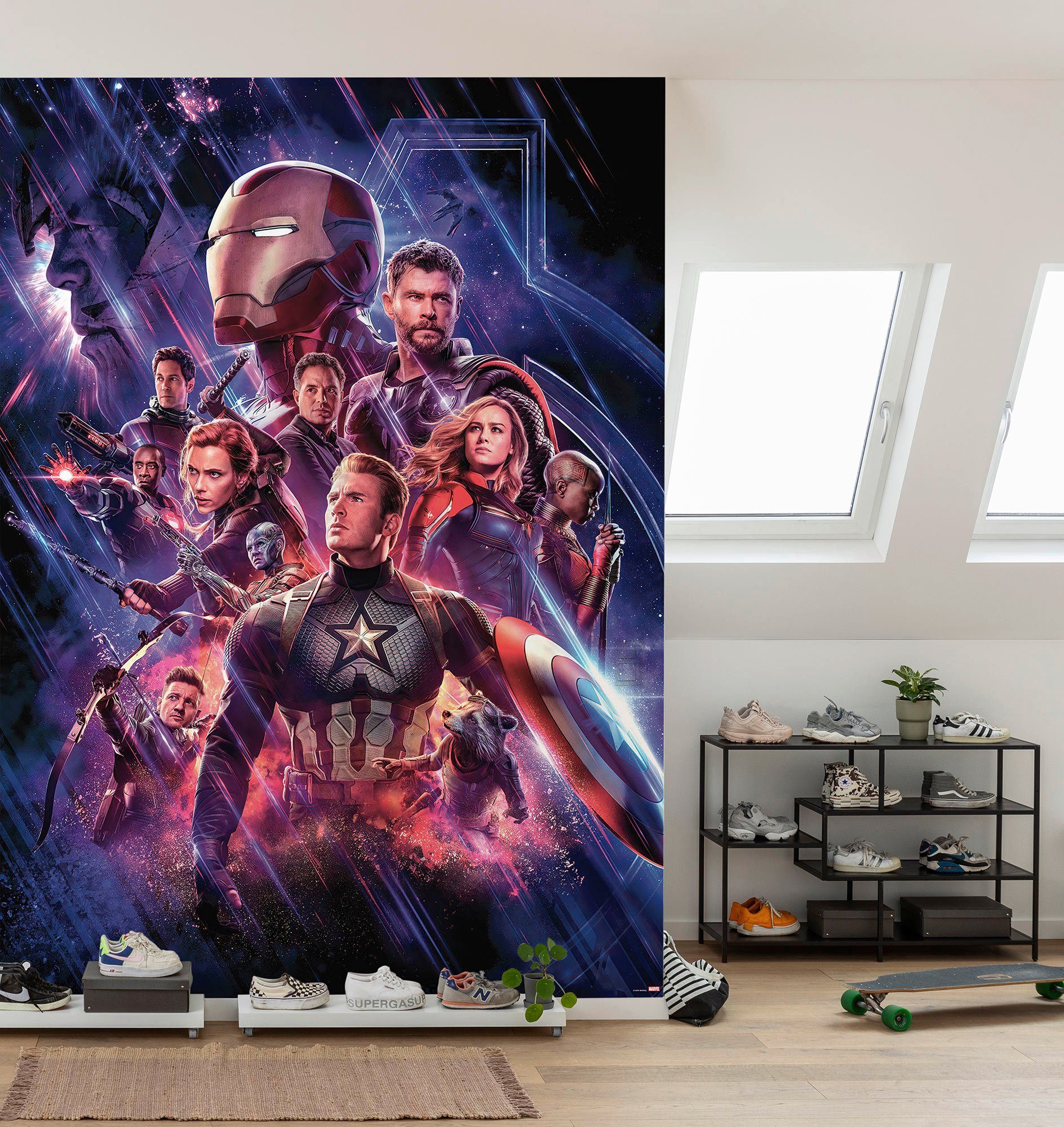 Komar Fototapete Avengers-Endgame-Movie-Poster - Größe 184 x 254 cm, glatt, bedruckt, (1 St), Kinderzimmer