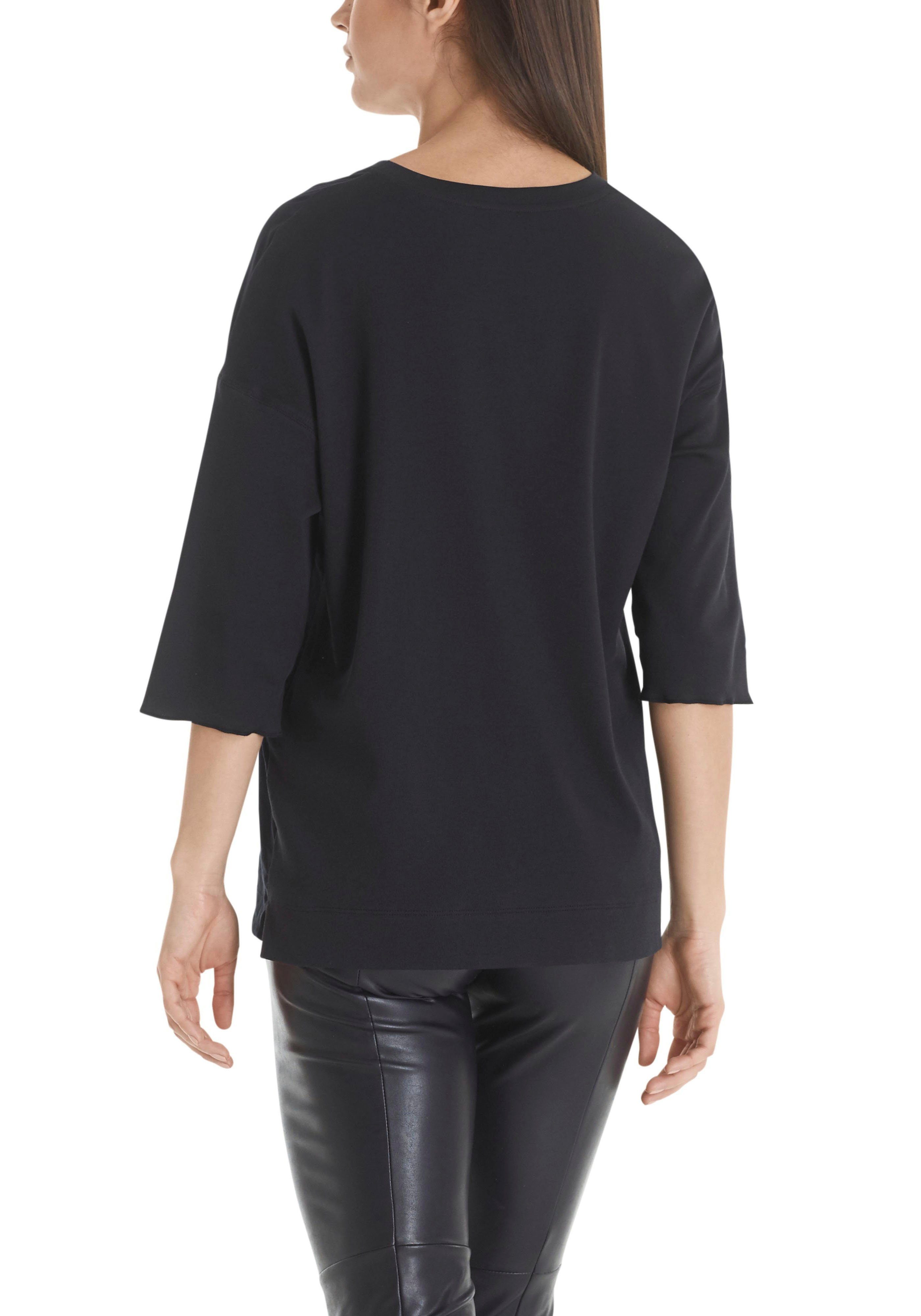 Cain Material-Mix Premium Blusenshirt Damenmode "Collection Langarmbluse aus Marc Essential" midnight blue