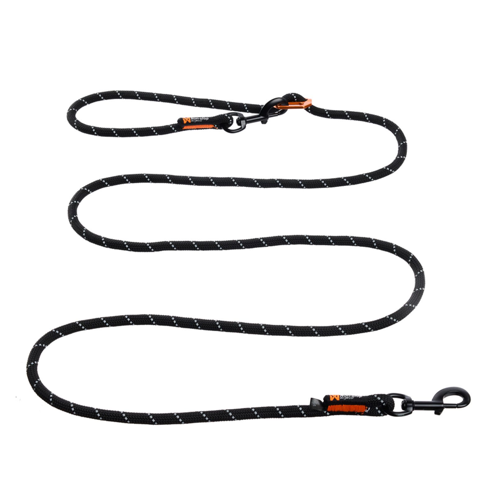 Non-stop dogwear Hundeleine Rock Leash Adjustable black, Multiline, leicht zu verstellen