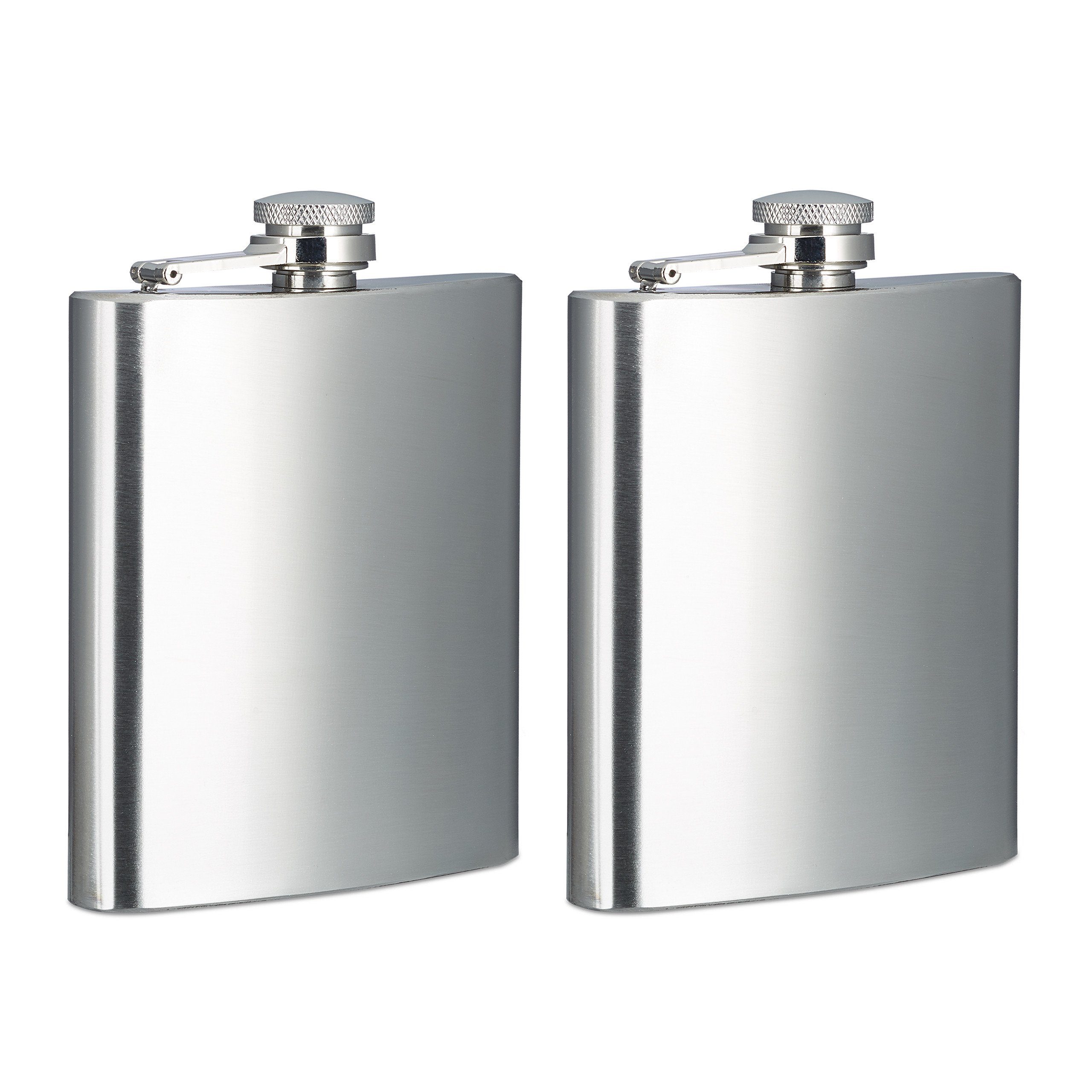 Flachmann 2 x Flachmann aus Edelstahl 200 ml