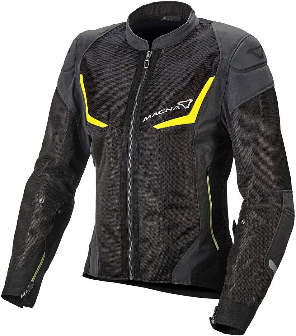 Macna Motorradjacke Orcano NightEye Damen Motorrad Textiljacke herausnehmbares Innenfutter,herausnehmbare Membrane,wasserdicht
