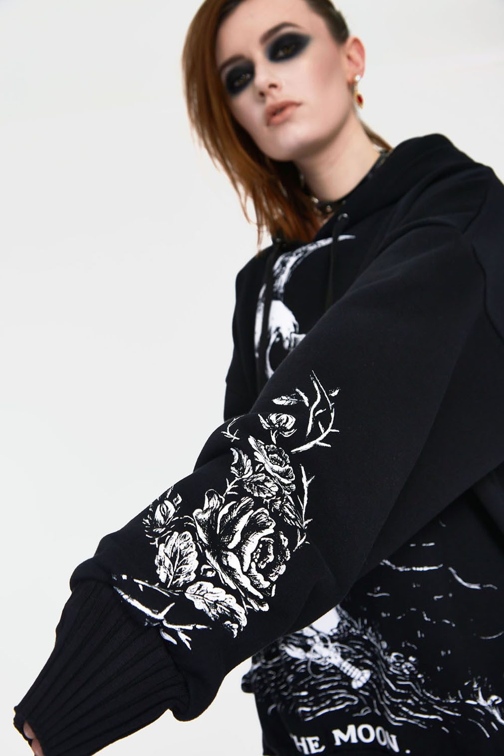 Jawbreaker Hoodie Skull Moon Oversize Hoodie Gothic Okkult Pastel Goth günstig online kaufen