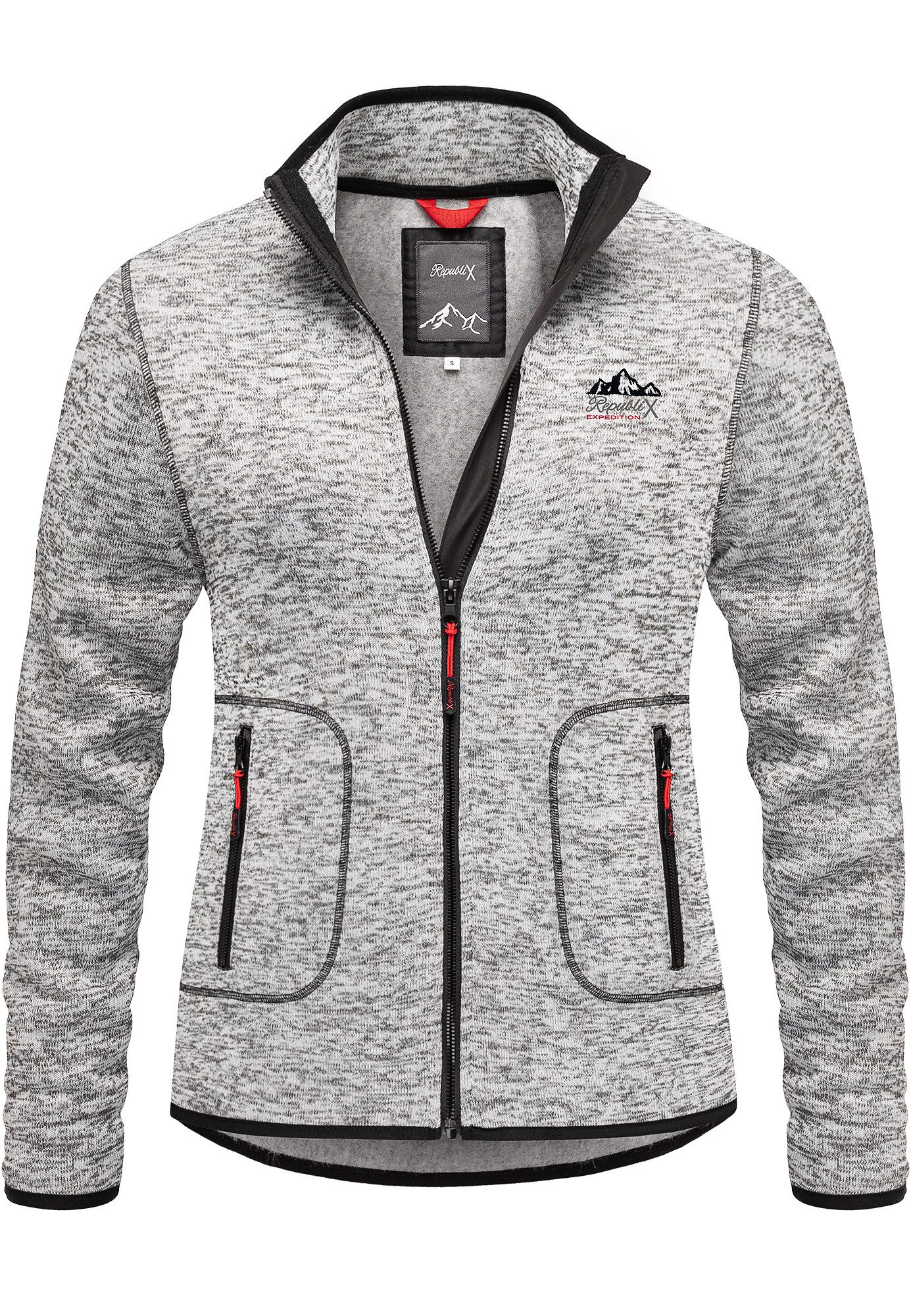 REPUBLIX Fleecepullover JUDIS Damen Strickfleece Sweatjacke günstig online kaufen