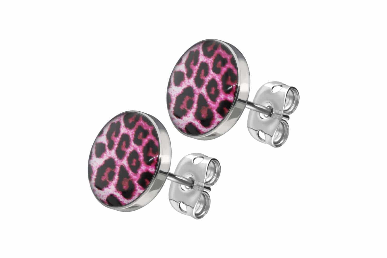 FILANGO Paar Ohrstecker Chirurgenstahl Ohrstecker LEOPARD (Ohrstecker, 1-tlg)