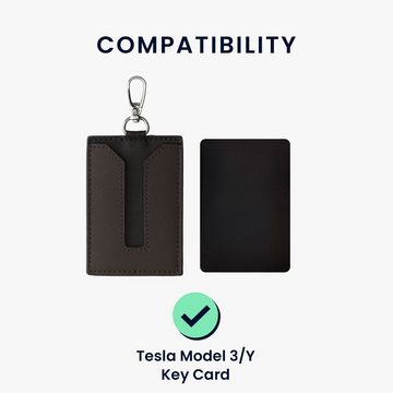 kwmobile Schlüsseltasche Autoschlüssel Kunstleder Hülle für Tesla Model 3 (1-tlg), Schlüsselhülle Schlüssel Case Cover