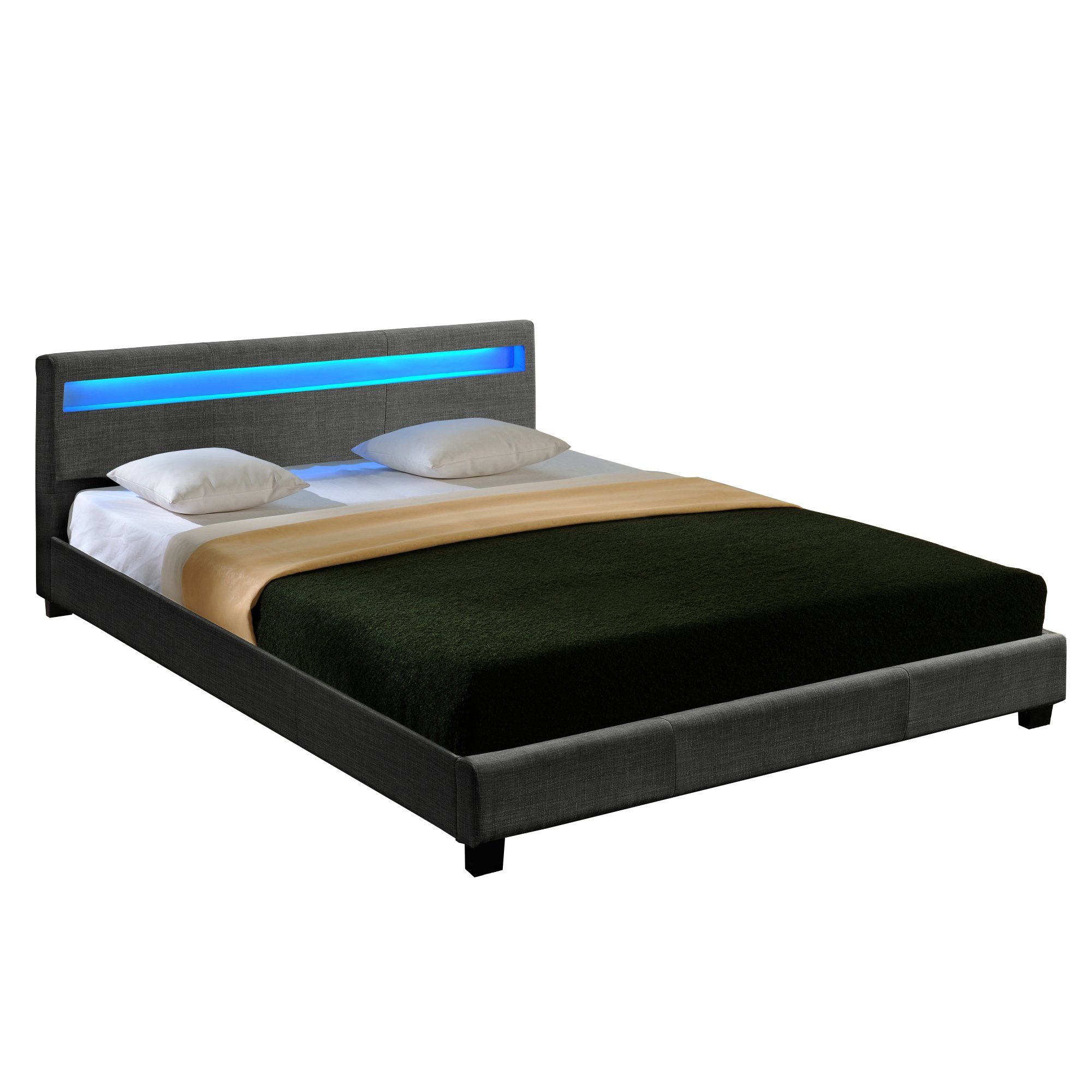 Corium Polsterbett, »Skagen« LED Doppelbett 180x200cm günstig online kaufen