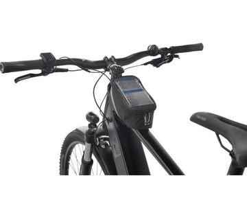 FISCHER Fahrrad Fahrradtasche Oberrohrtasche mit Handy-Halterung als Navi, Fahrrad-Tasche als Rahmentasche, Halter mit Touchscreen-Schutzfolie