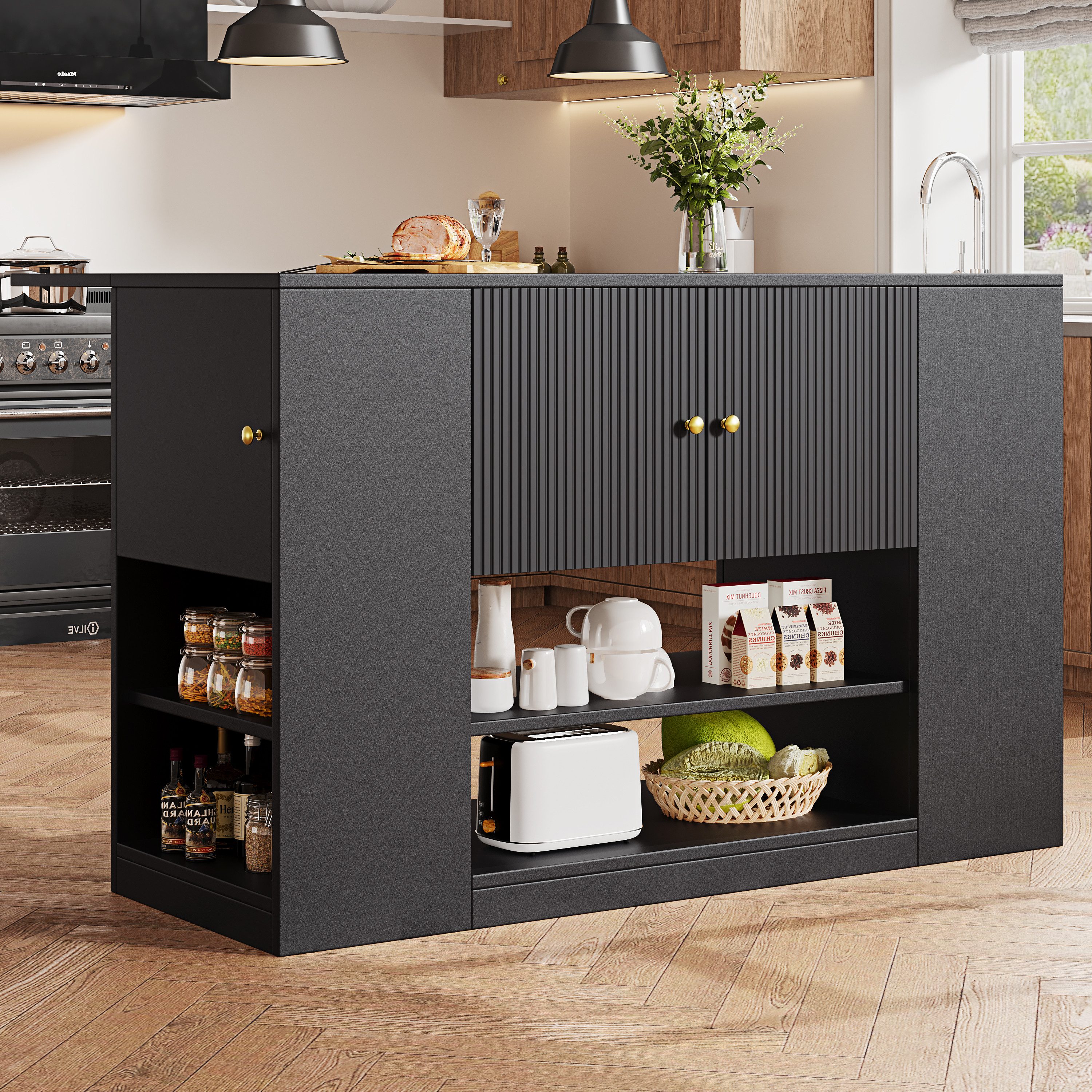 Odikalo Kücheninsel Küchenschrank Buffetschrank Esszimmerschrank Sideboard günstig online kaufen