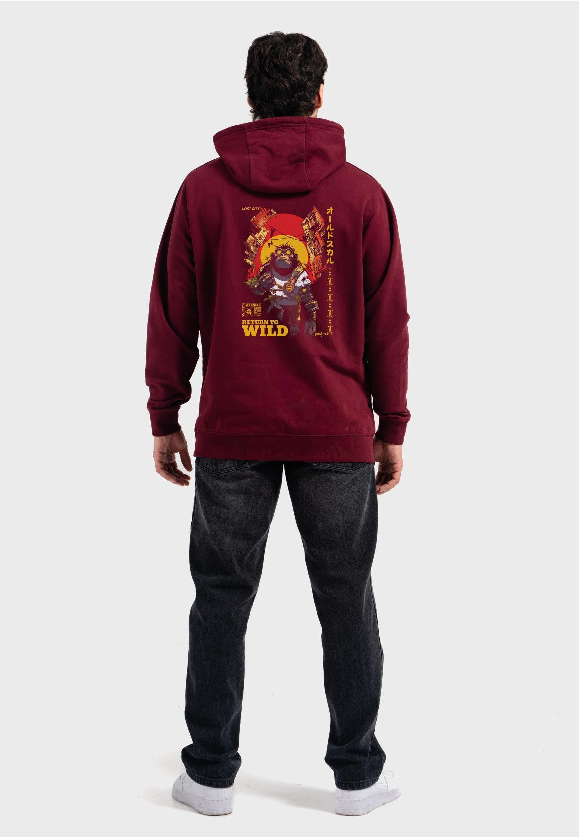Oldskull Sweatjacke Wrldvibe Return to Wild Graphic mit coolem Rückenprint günstig online kaufen