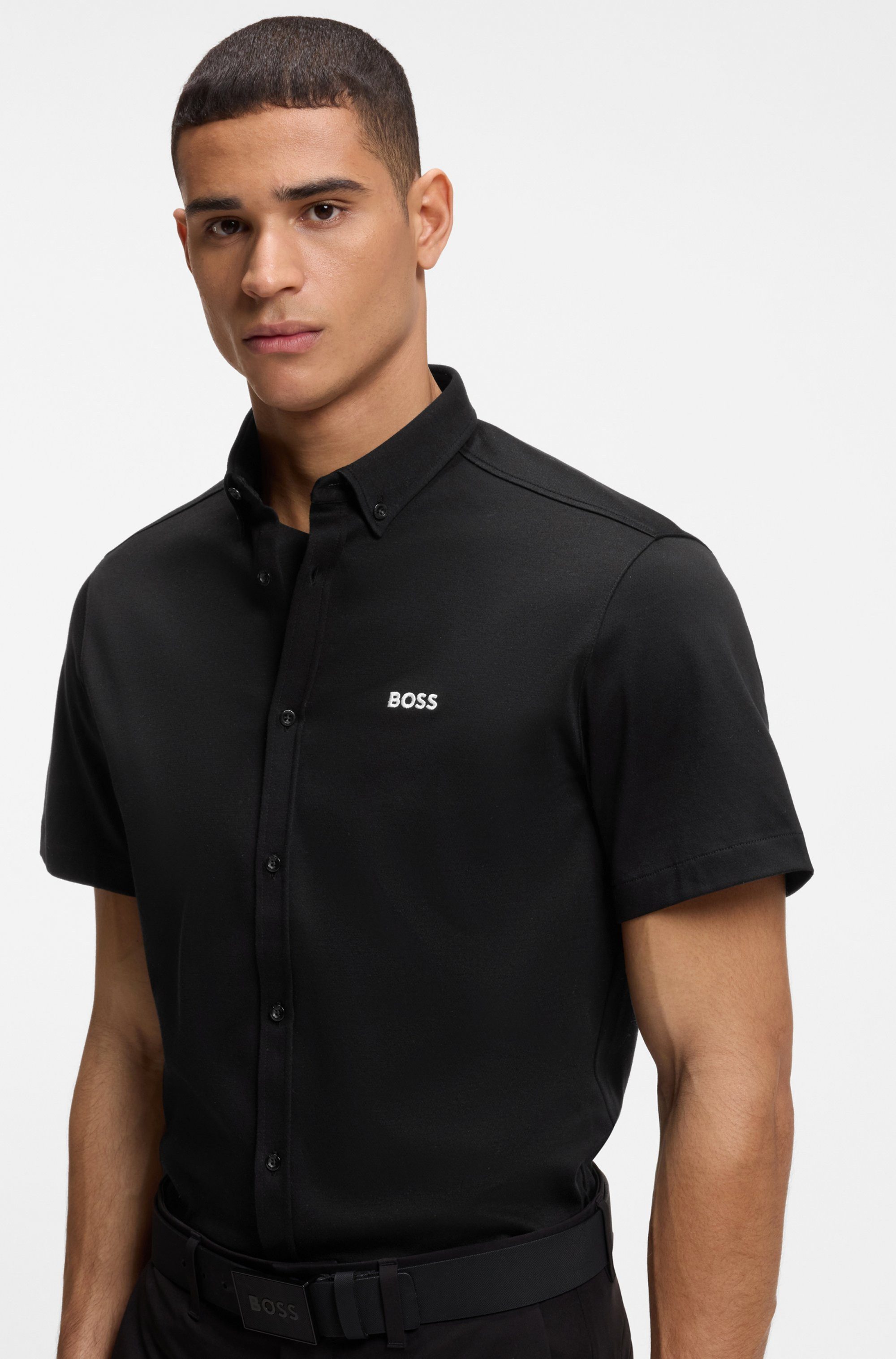 BOSS GREEN Kurzarmhemd Motion S Regular Fit, Button-down-Kragen, Kurzarm, L günstig online kaufen