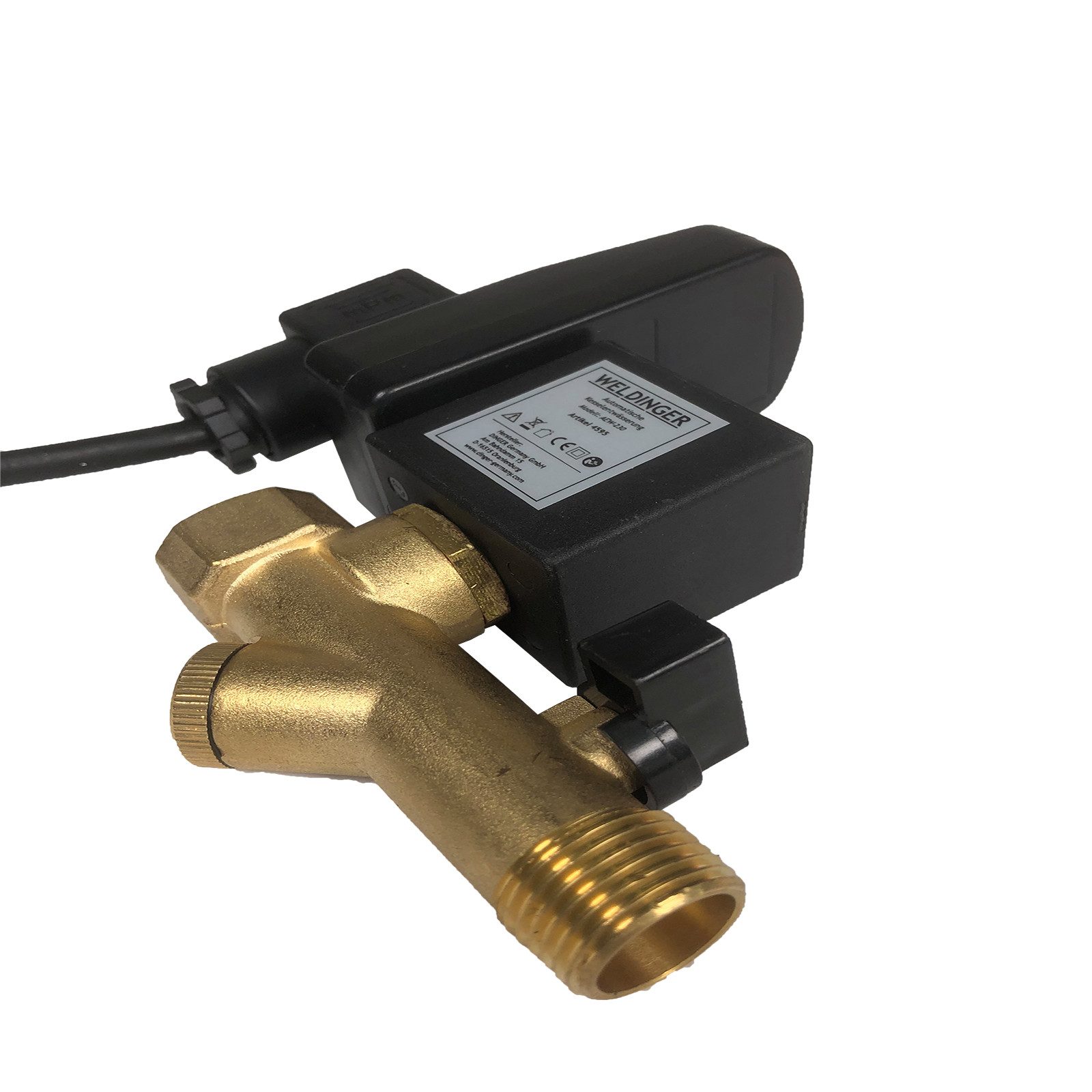 WELDINGER Kompressor AEW-230 Automatische Kesselentwässerung 1/4" für Flüster Kompressoren, 20 W, automatische Entwässerung des Druckkessels