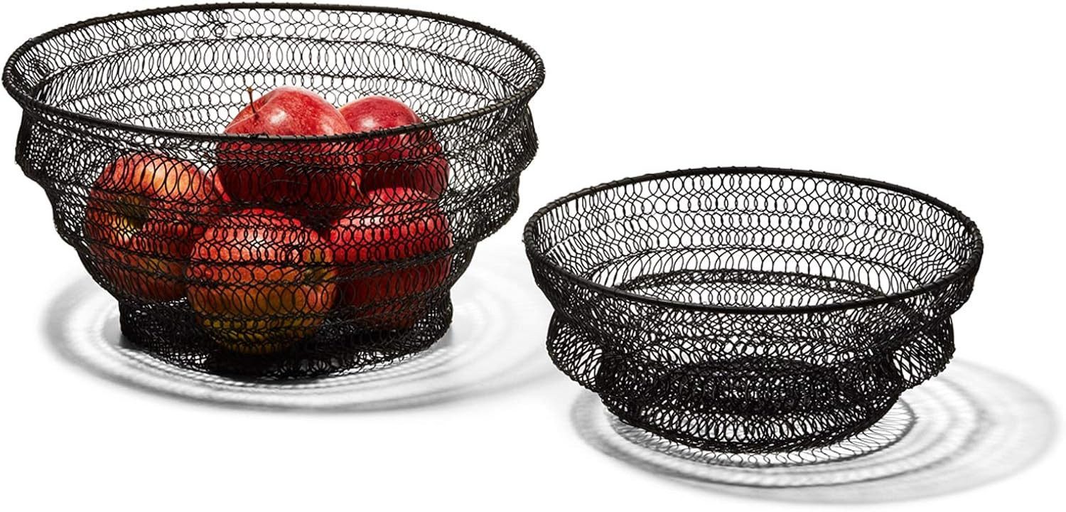 Philippi Design Brotkorb Flex-Drahtkorb Flip geflochtener Obst- & Brotkorb, faltbar, 22/28 cm