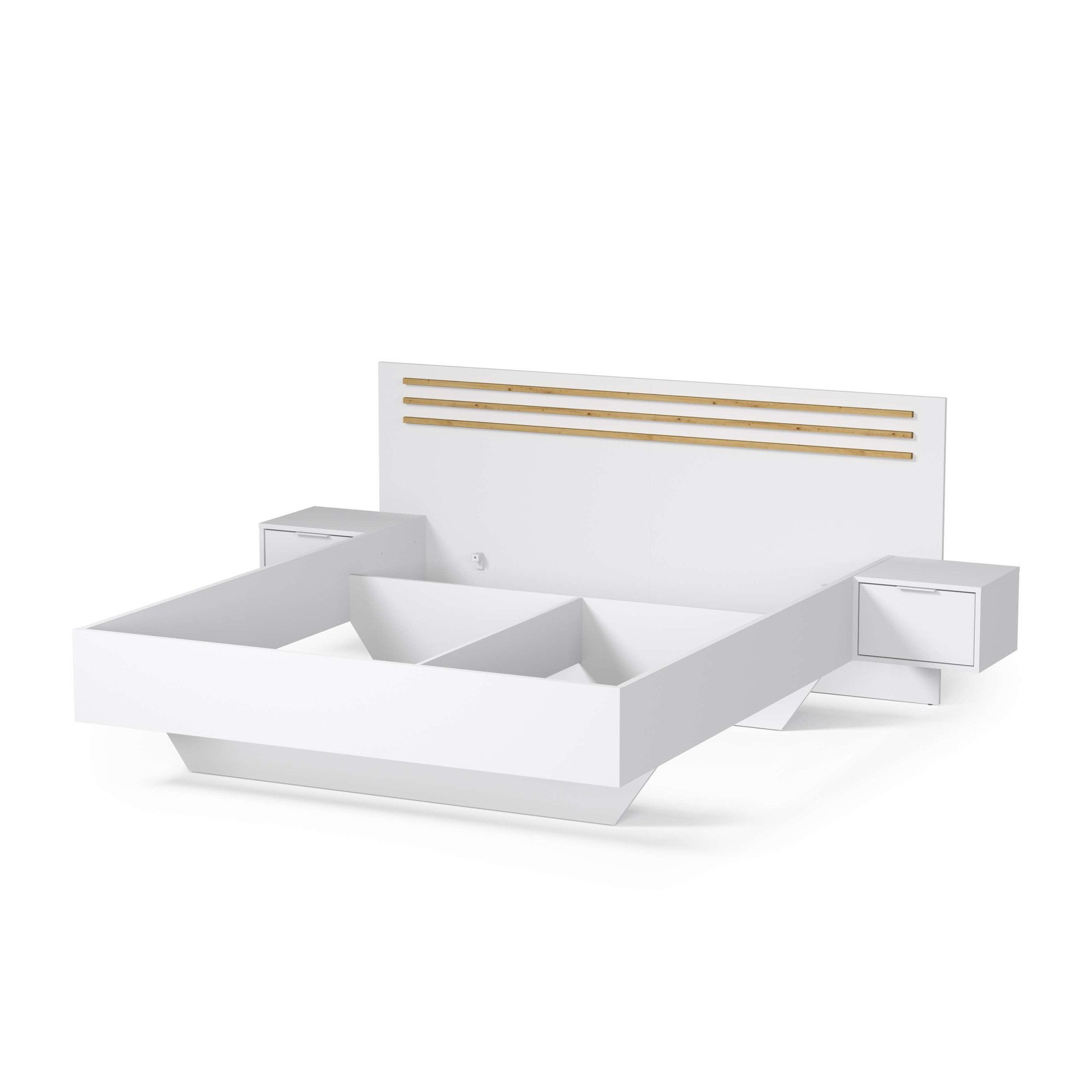 Home affaire Bett Bettgestell Calera mit zwei Nachttischen (Schlaffläche 18 günstig online kaufen