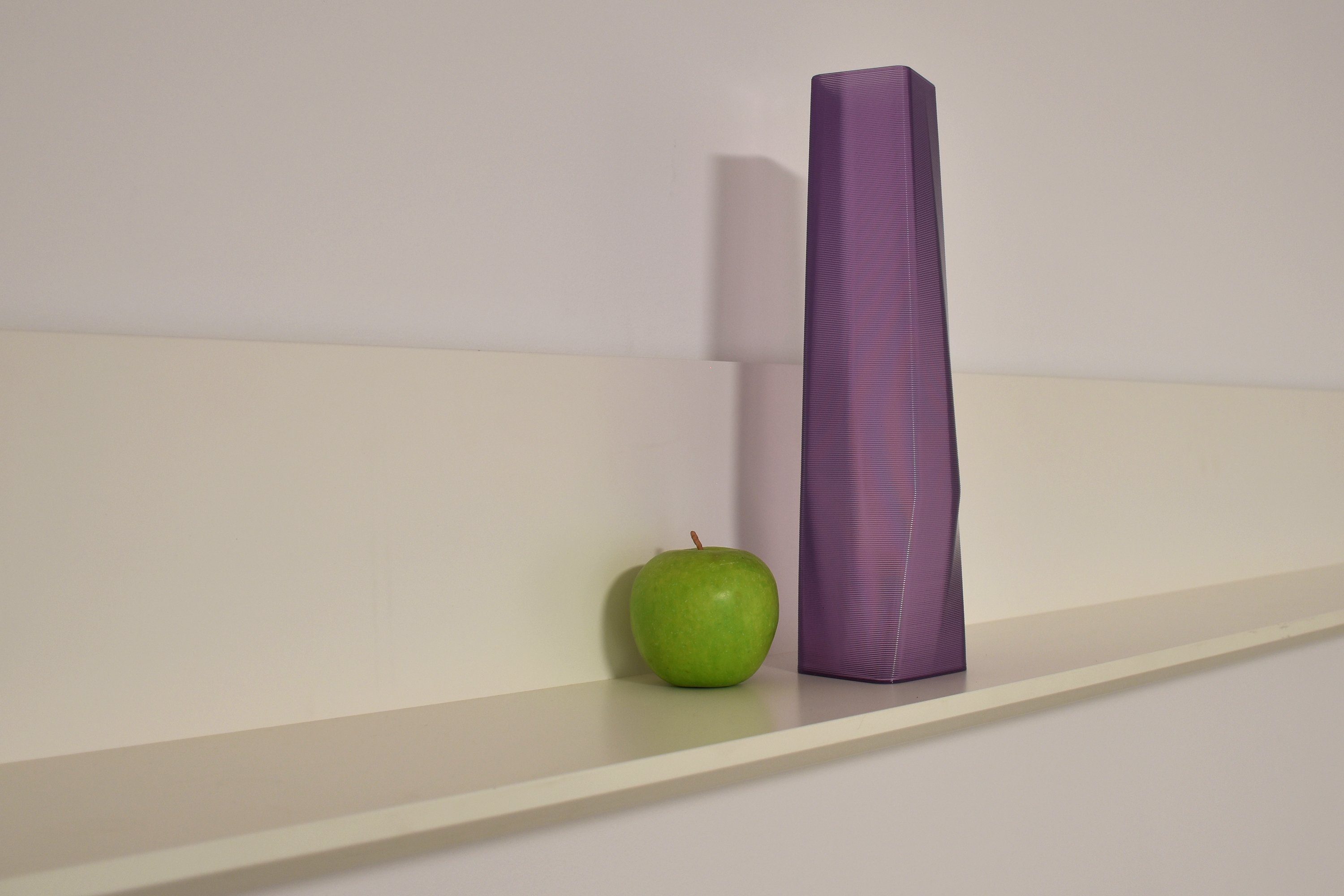 (Rillung) vase des square Shapes viele Durchsichtig; Lila Struktur the Vase), 3D Dekovase Materials (Einzelmodell, innerhalb Vasen, - 3D-Druck - (deco), 1 Decorations Farben, Leichte 100%