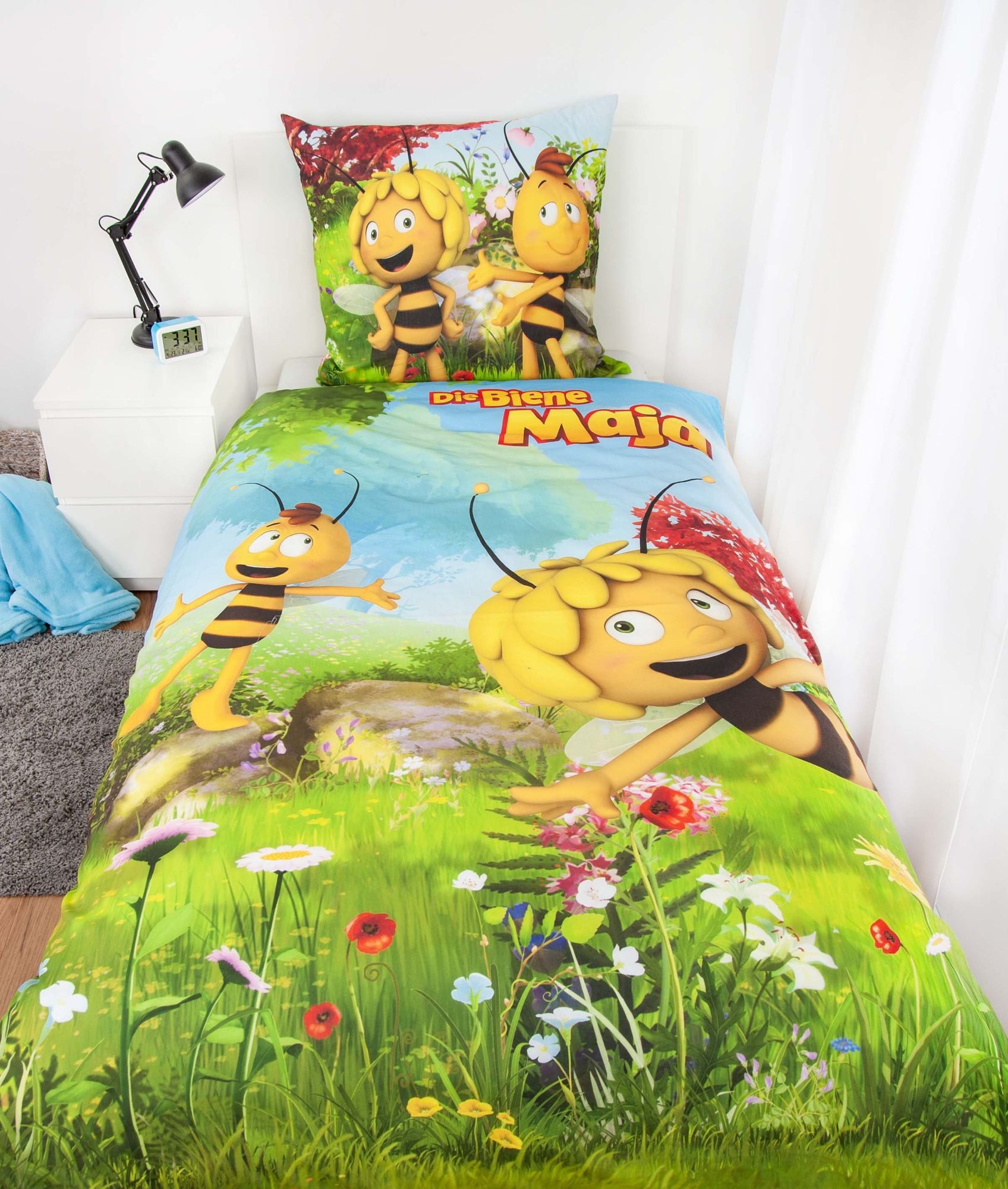 Herding Kinderbettwäsche Biene Maja Wende Bettwäsche 80 x 80 cm + 135 x 200 günstig online kaufen
