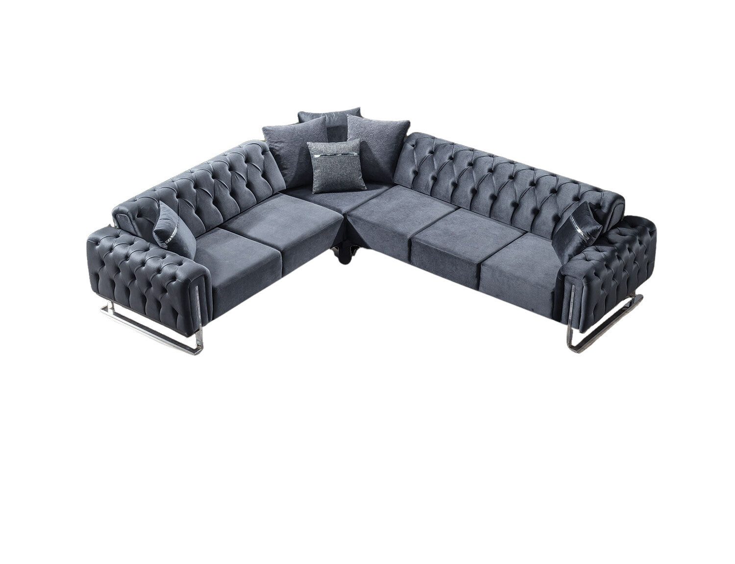 Villa Möbel Ecksofa Nova, Set 1 Teile, mit Relax-/Bettfunktion durch umklappbare Rückenlehne