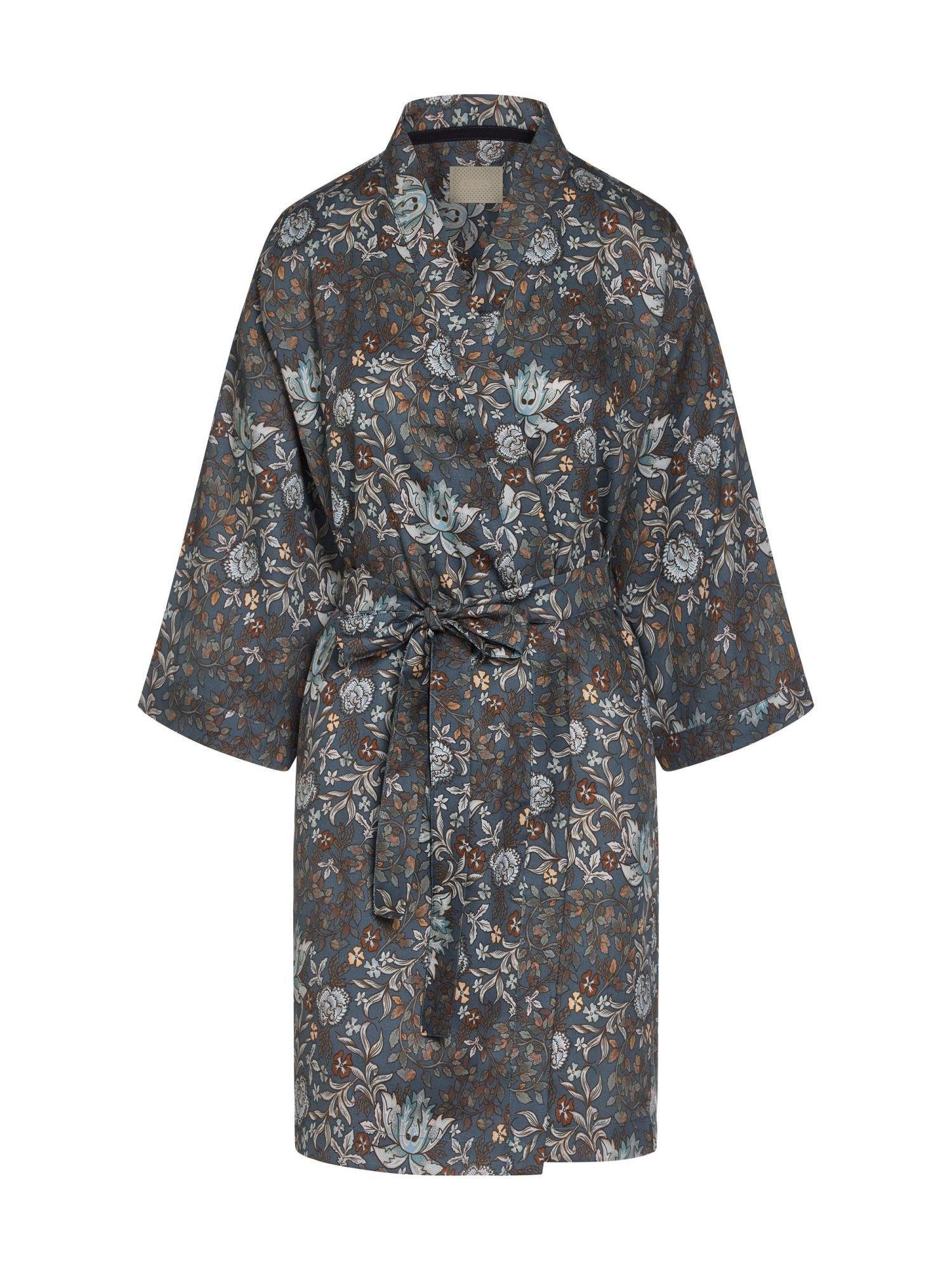 Essenza Kurzform, Baumwolle, Ophelia, Gürtel, Kimono Sarai mit Blumenprint Kimono-Kragen,