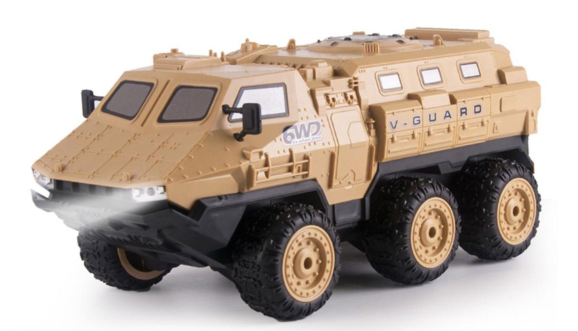 RC-Bagger Amewi V-Guard gepanzertes Fahrzeug 6WD 1:16 RTR, sandfarben