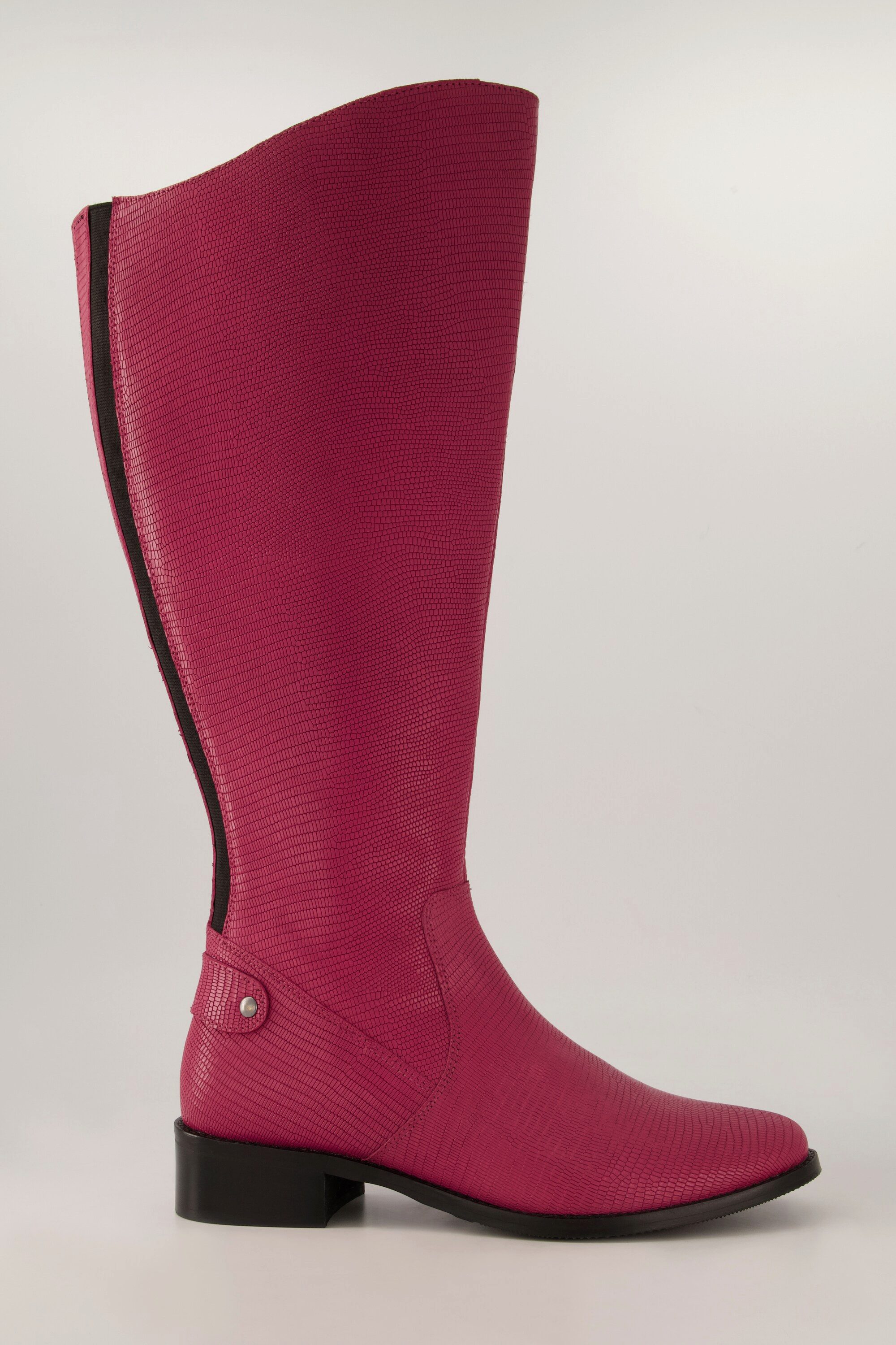 Ulla Popken Lederstiefel XL-Schaft Schlangenprägung Weite günstig online kaufen