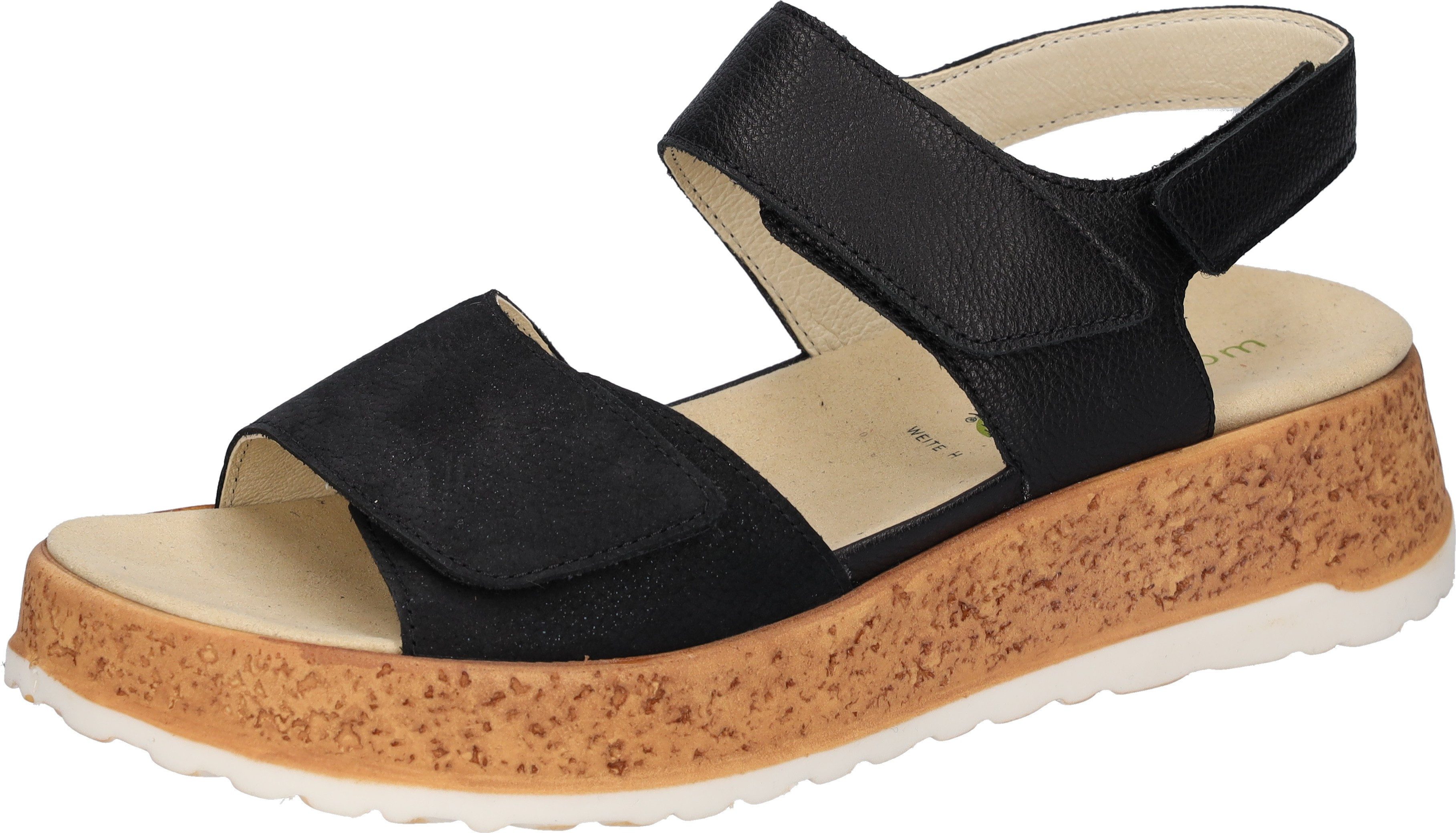 Waldläufer H-LIBBY Plateausandale Sommerschuh, Sandalette, Bequemschuh mit Klettverschlüsse, H-Weite