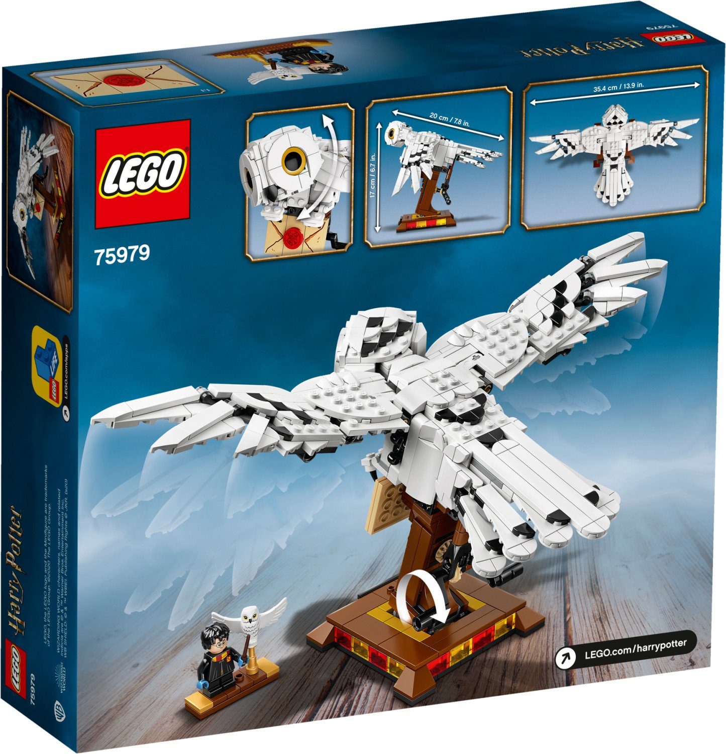 LEGO® Harry Potter 75979 Hedwig Bausatz für Kinder, geeignet ab 10 Jahren, Spielbausteine, (630 St)