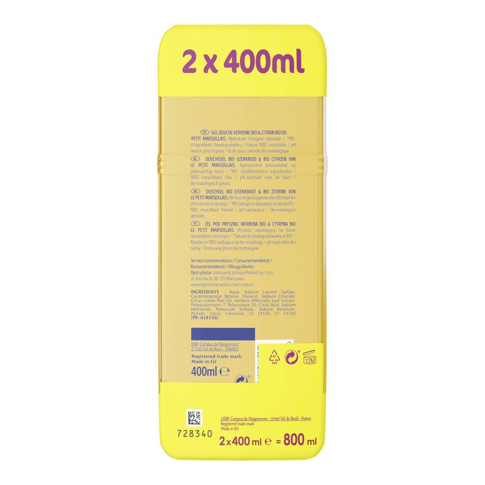 Eisenkraut Bio Duo- Zitrone 400 Duschgel 2x Petit ml Le Marseillais &