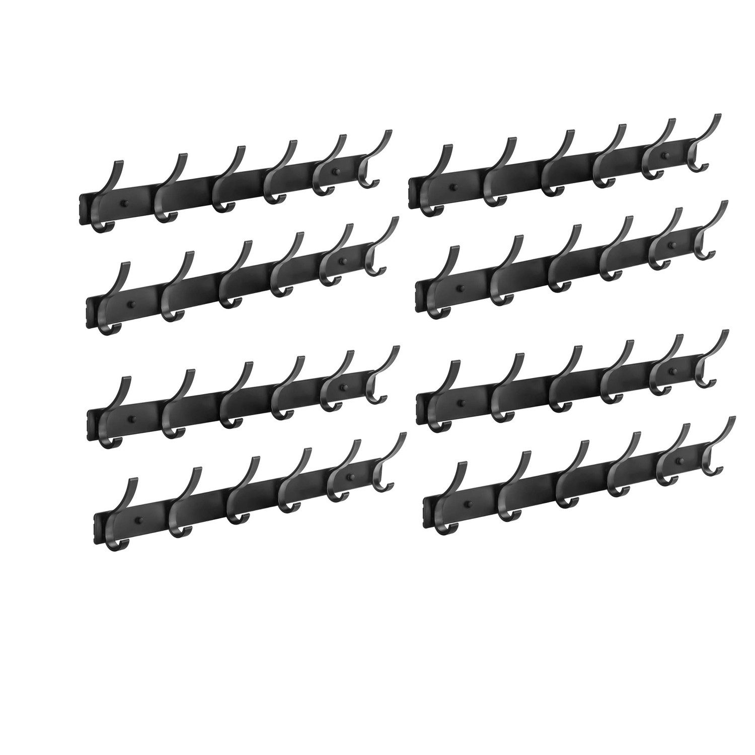 FELIXLEO Kleiderhaken Garderobenhaken Schwarz 12 Haken für Jacken Handtüche günstig online kaufen
