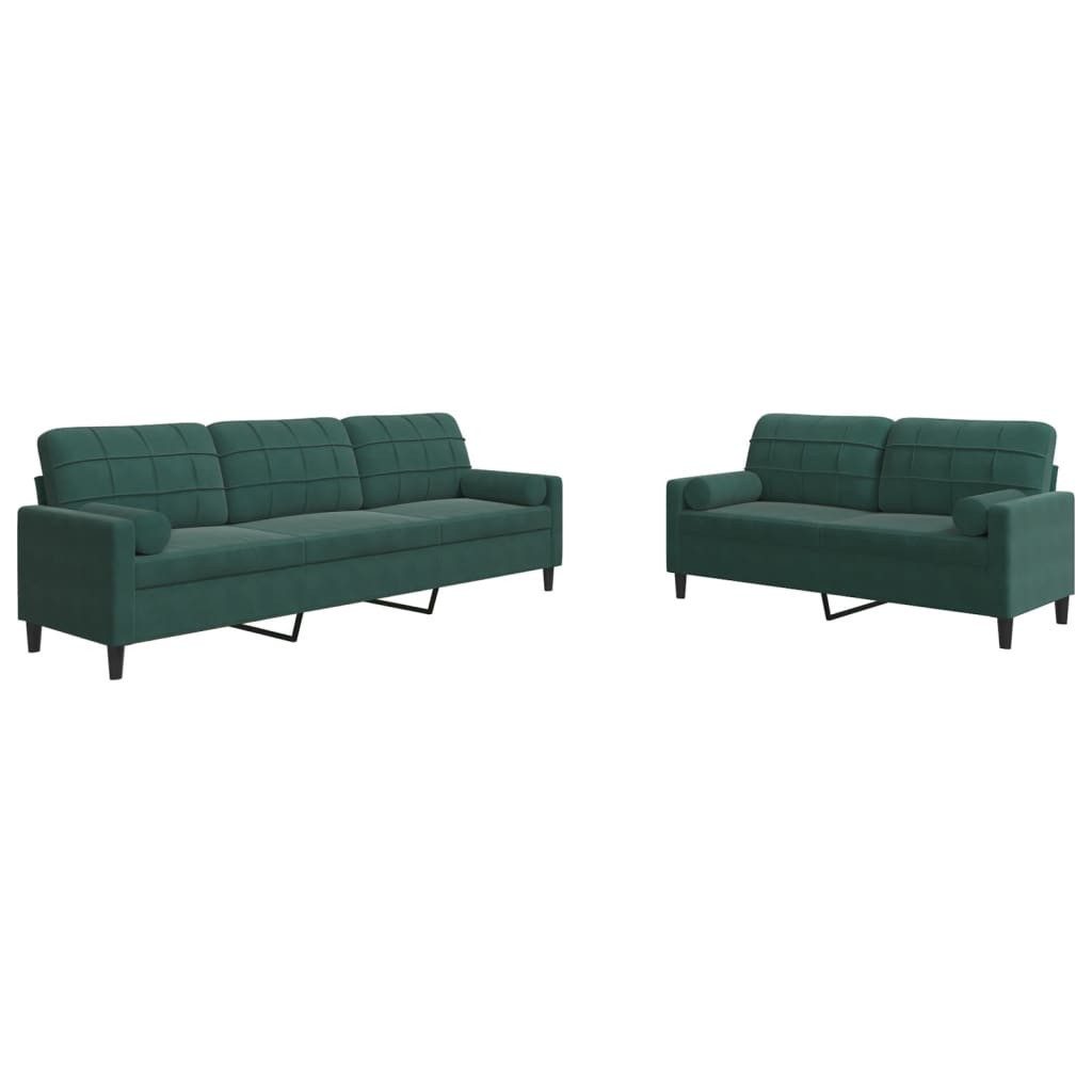 vidaXL Sofa 2-tlg. Sofagarnitur mit Kissen günstig online kaufen