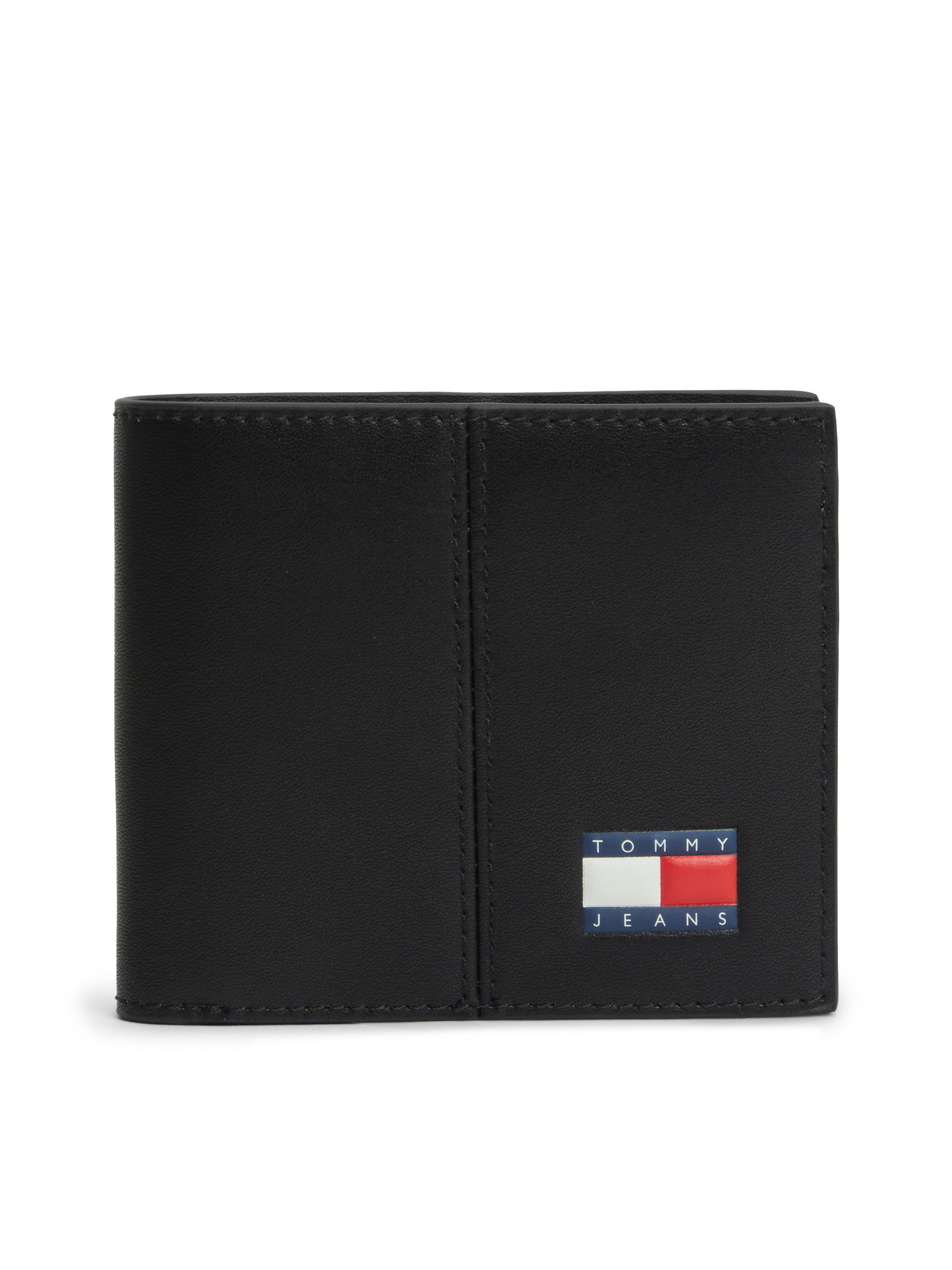 Tommy Jeans Geldbörse TJM HERITAGE LEATHER CC & COIN, Unisex Geldbeutel, Portemonnaie, Money Pocket mit Logoschriftzug