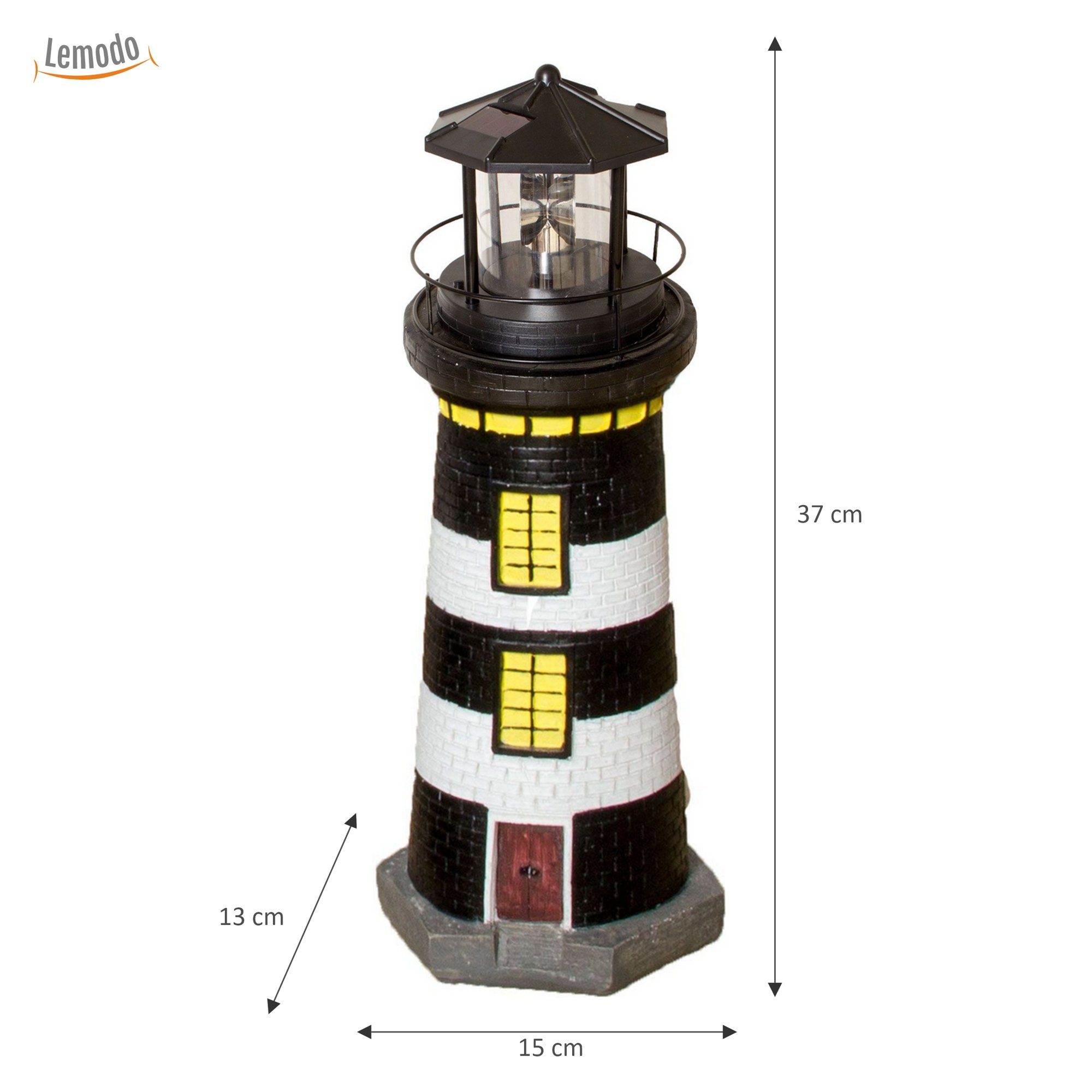Lemodo LED-Dekofigur Solar-Leuchtturm mit rotierender Leuchte, günstig online kaufen