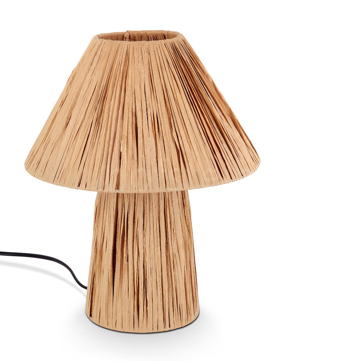 Tischleuchte Tischlampe aus Metall/Papier in Beige/Natur