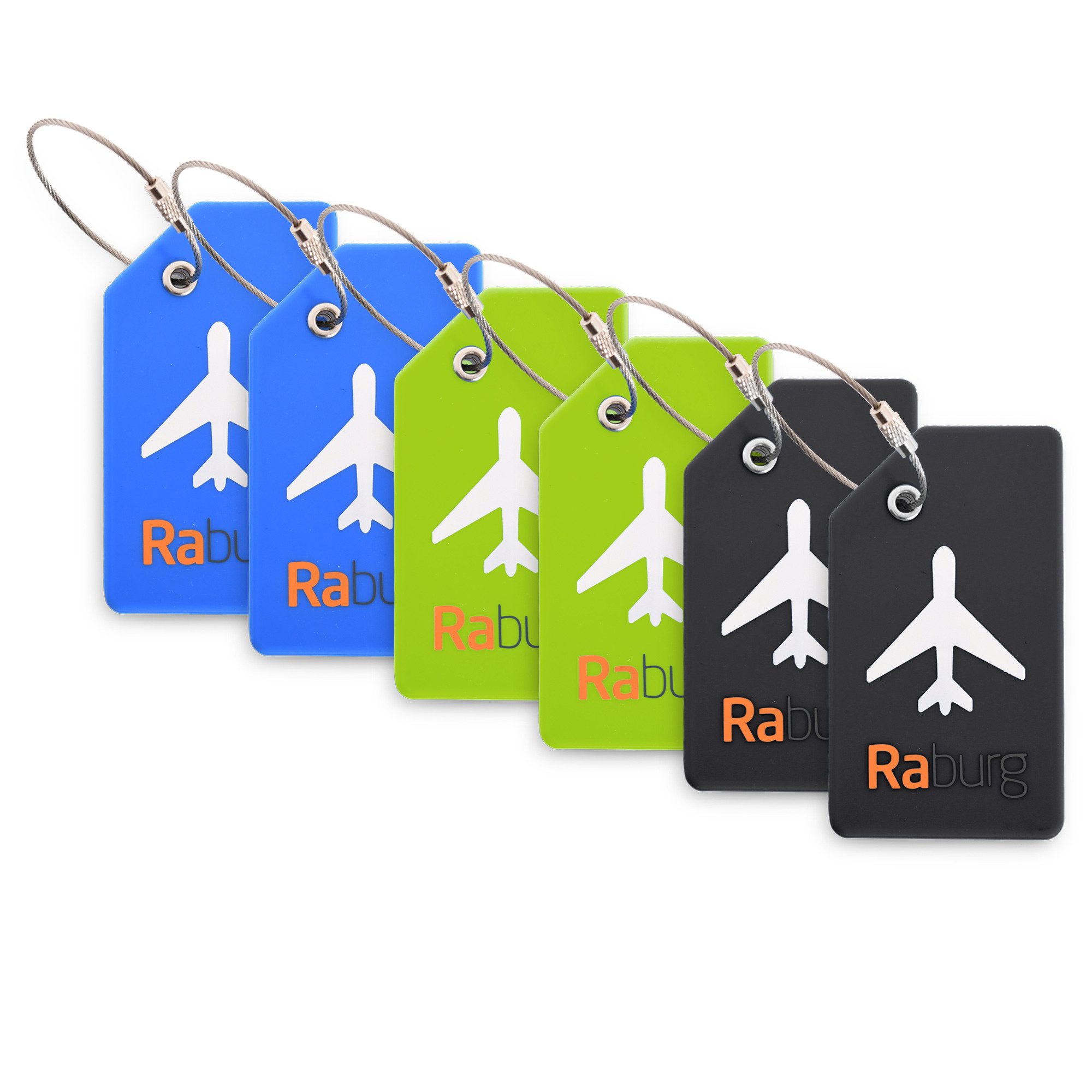 Raburg Kofferhülle Kofferanhänger, stabile Gepäckanhänger, mit Namens- & Adressschild, ideal für: Flugreise, Kreuzfahrt, Reisegepäck, Taschen, Koffer, Rucksäcke