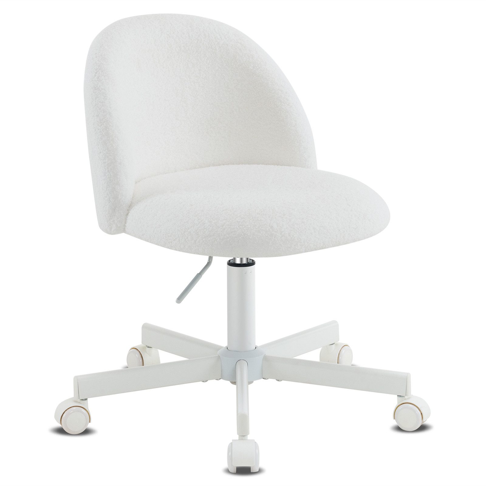VINGLI Bürostuhl mit Rollen, Schminktisch Stuhl, Höhenverstellbar, Teddysto günstig online kaufen