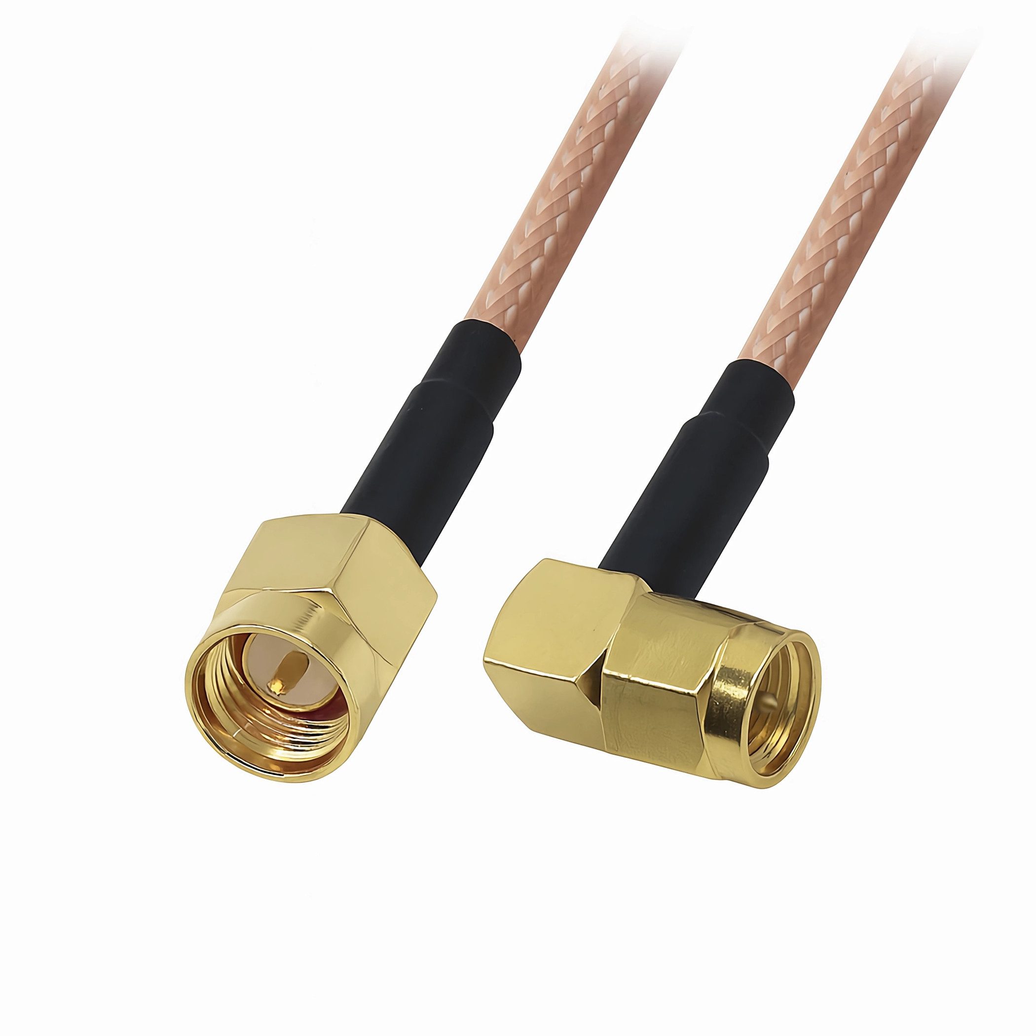 Bolwins F87 3m SMA zu SMA Stecker WLAN GPS Antennen Kabel Adapter Verlängerung Verlängerungskabel, SMA Stecker, 90° abgewinkelt, vergoldete Kontakte, SMA Stecker, gerade Ausführung, standardisiert (300 cm), 90° Winkelstecker, vergoldet, platzsparend