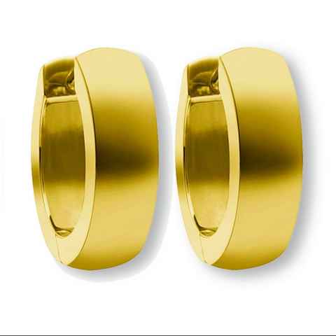 ONE ELEMENT Paar Creolen Ohrringe Creolen aus 333 Gelbgold Ø 12,0 x 4,0 mm, Damen Gold Schmuck