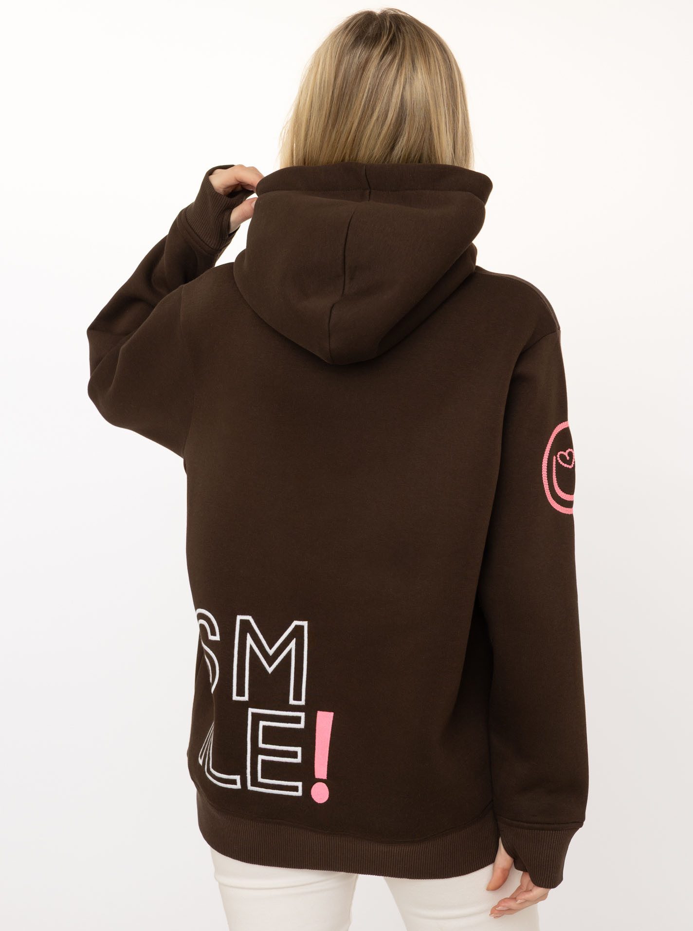 Zwillingsherz Hoodie "Alissa 2.0" mit SMILE Stickerei vorne und hinten
