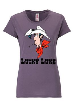 LOGOSHIRT T-Shirt Lucky Luke Portrait mit coolem Frontprint